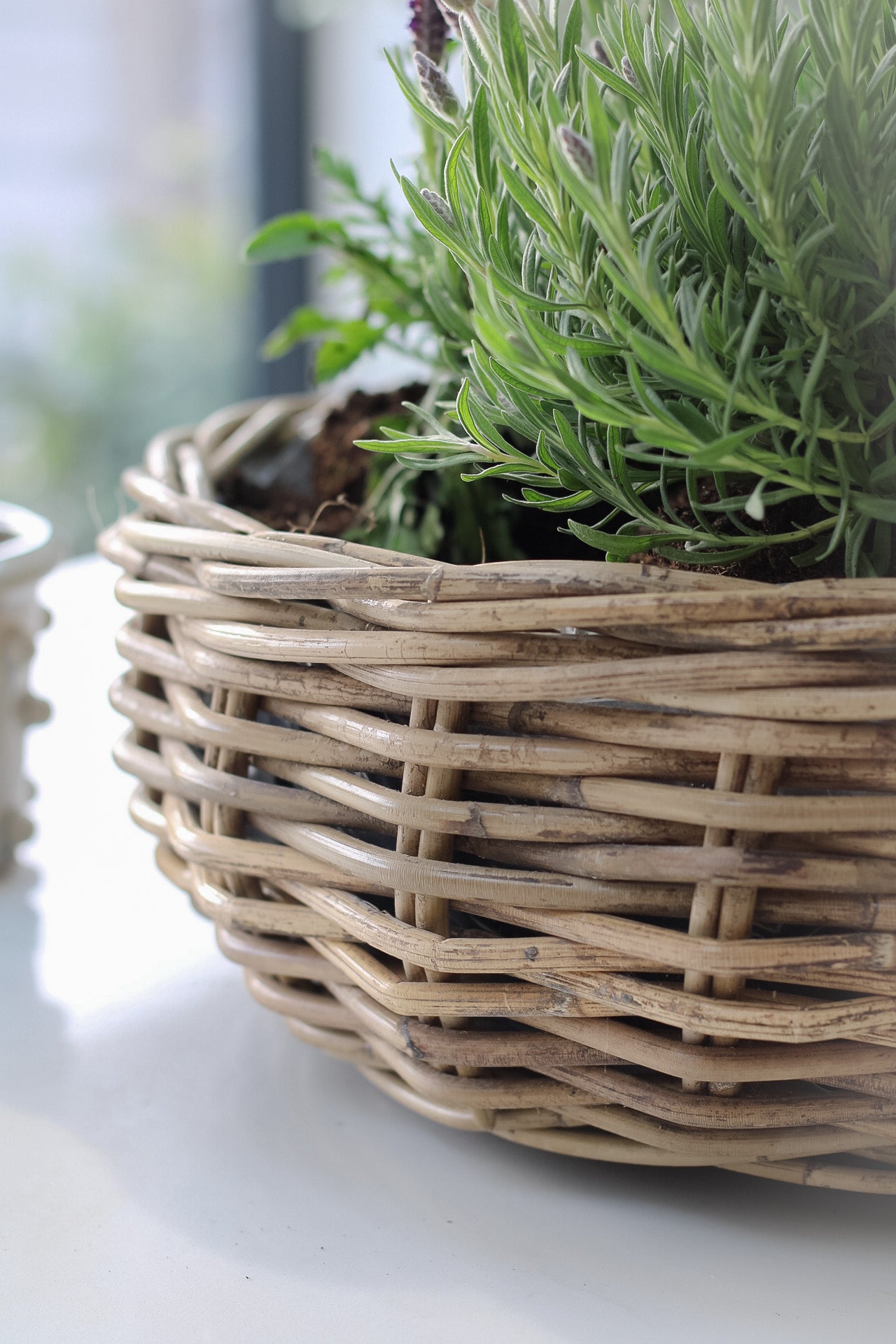 Kubu Rattan Basket Planter