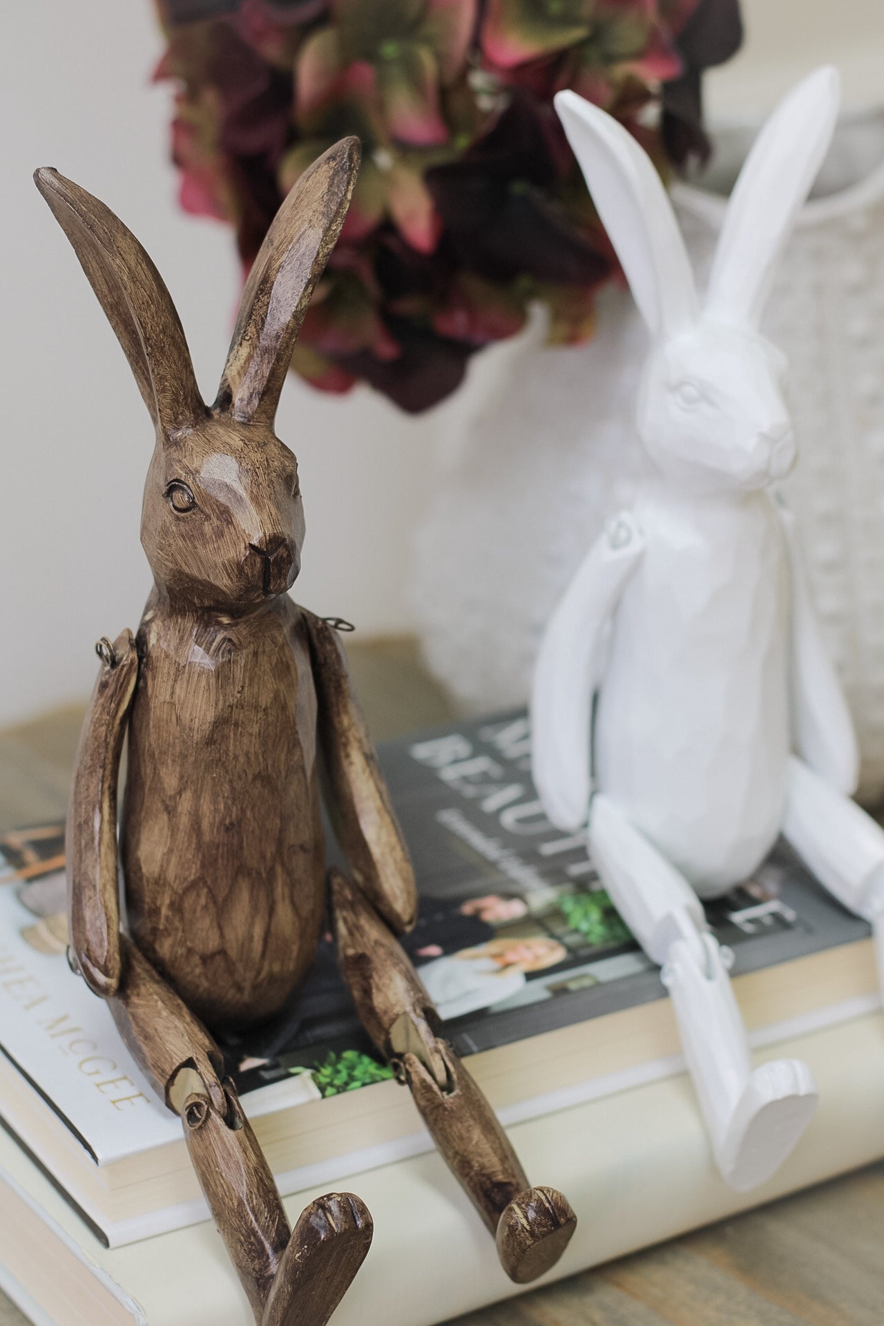 Wooden Seated Rabbit Ornament