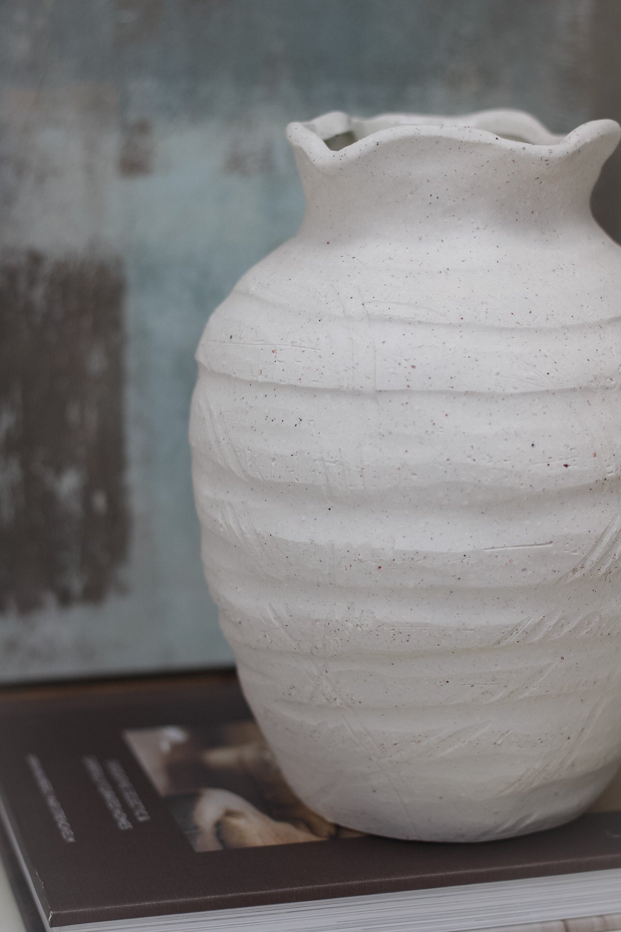 Denbury Neutral Decorative Textured Vase