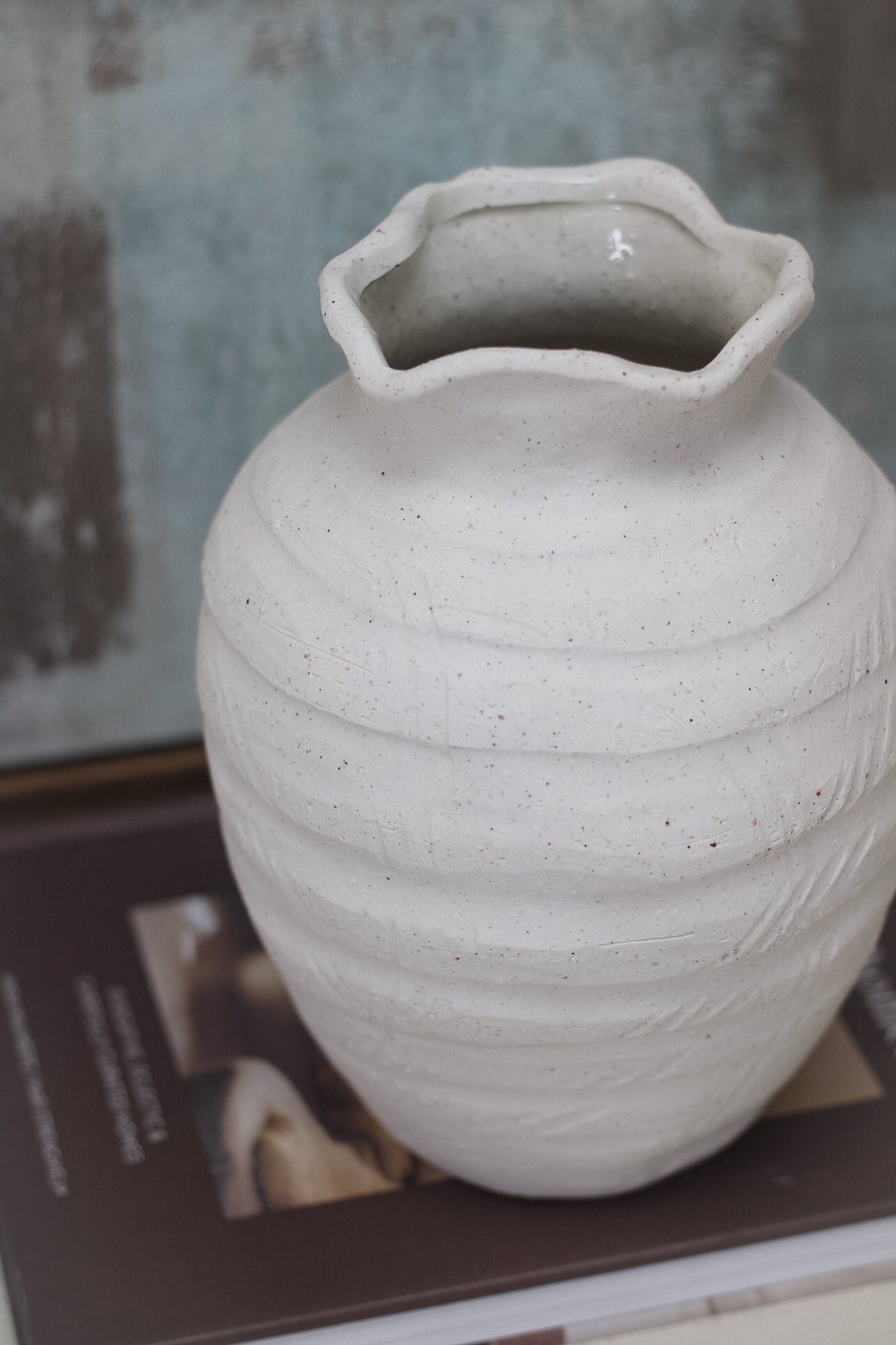 Denbury Neutral Decorative Textured Vase