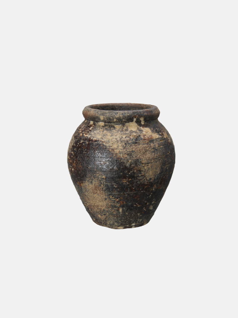 Durley Rustic Small Brown Aged Vase