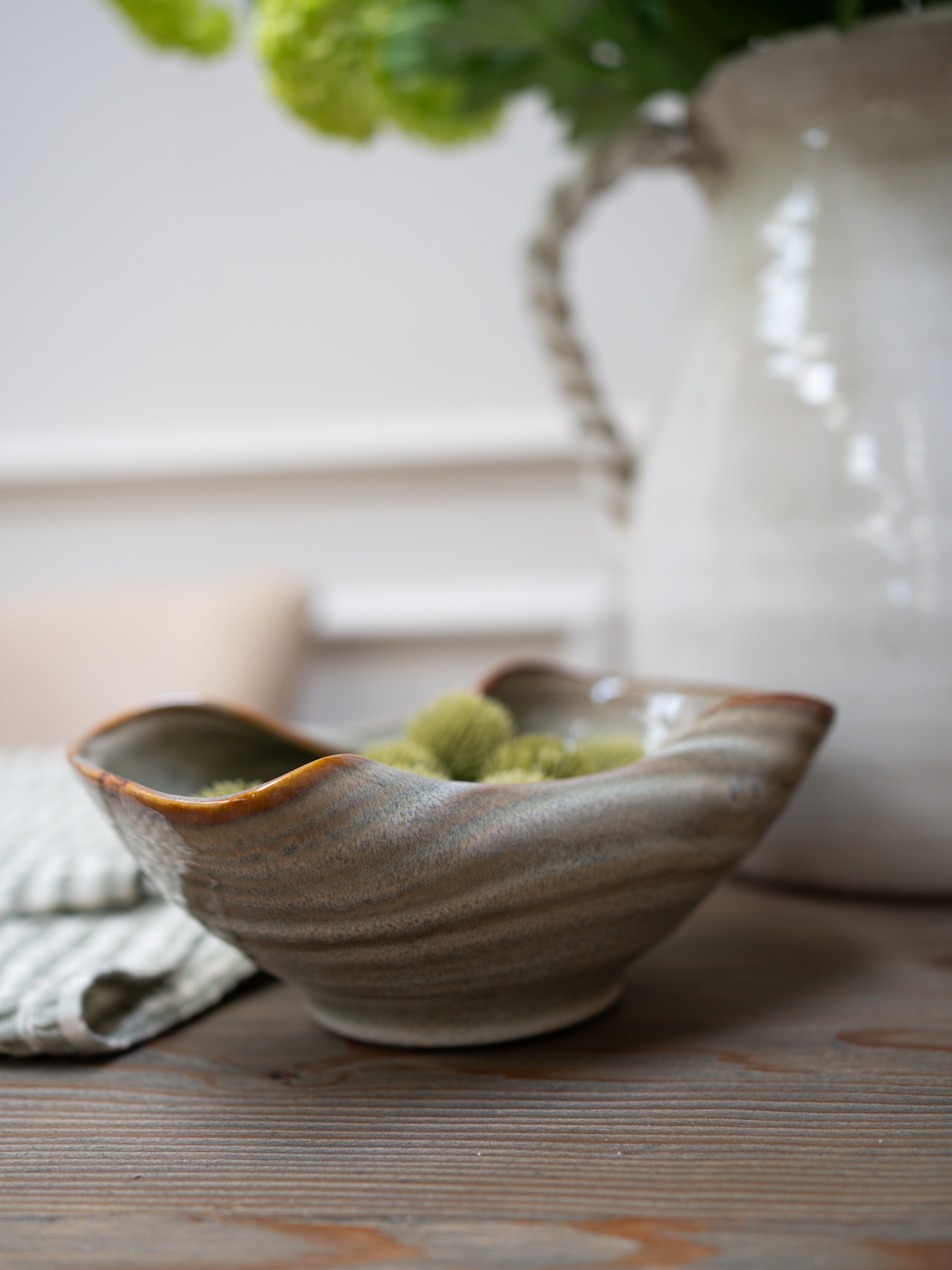 Beige Melted Effect Decorative Bowl