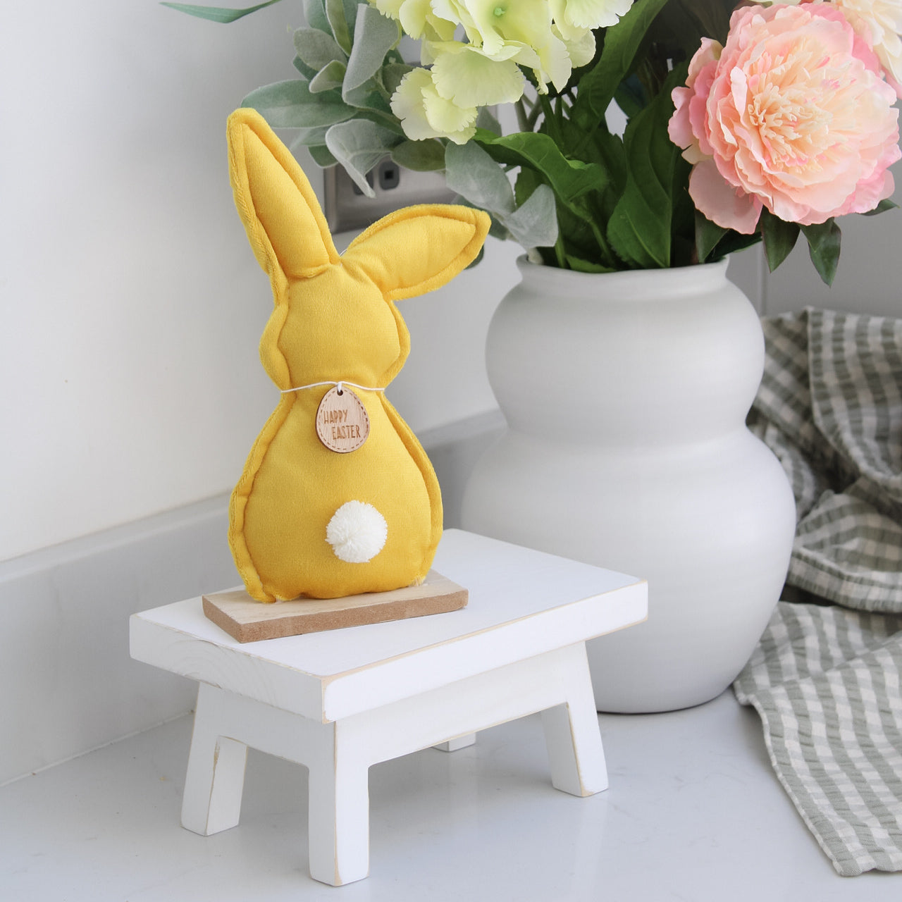 Mustard Velvet Standing Bunny
