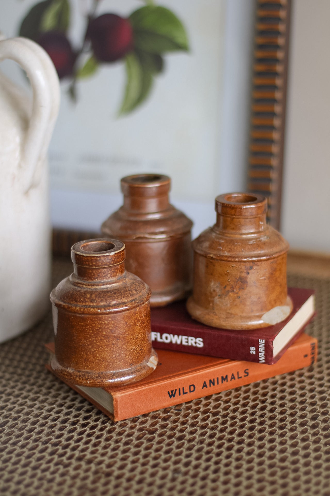 Vintage Antique Brown Ink Pot