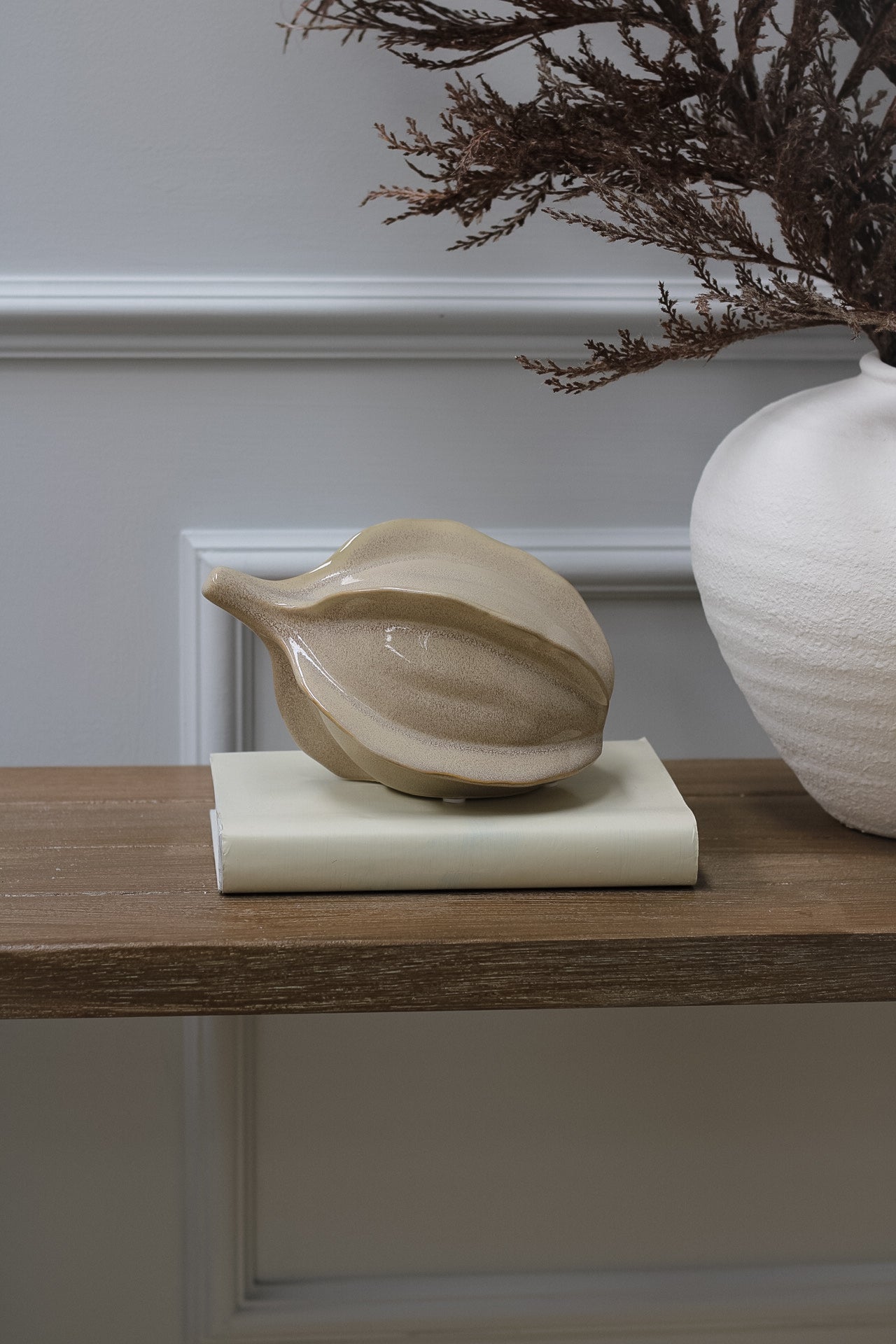 Stone Glazed Ceramic Coco Pod