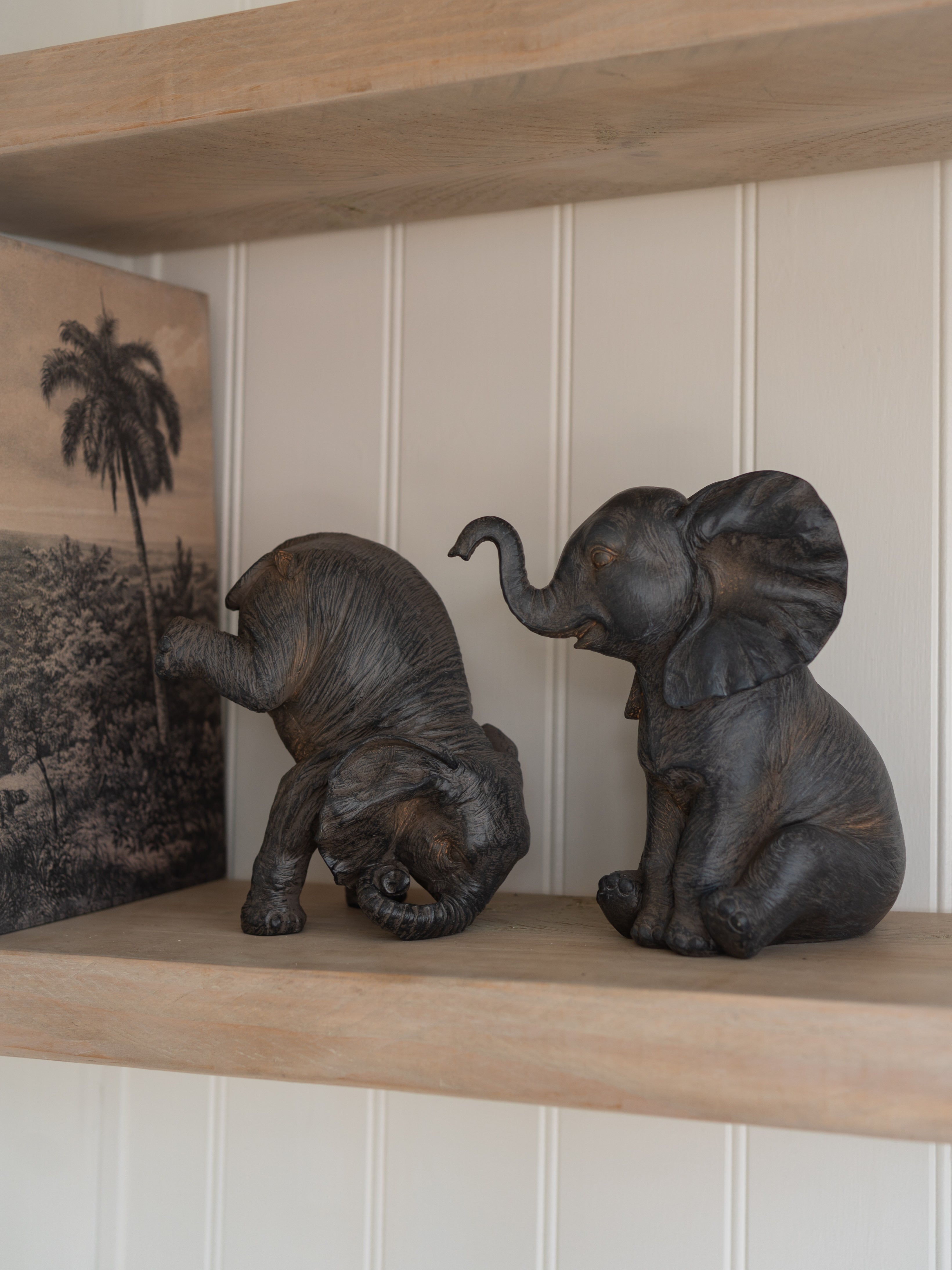 Playing Elephants Decorative Ornaments | Set of 2