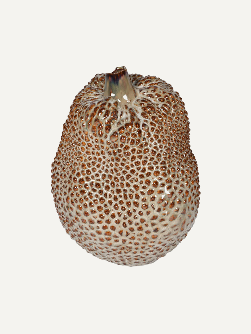 Etched Ceramic Durian Vase