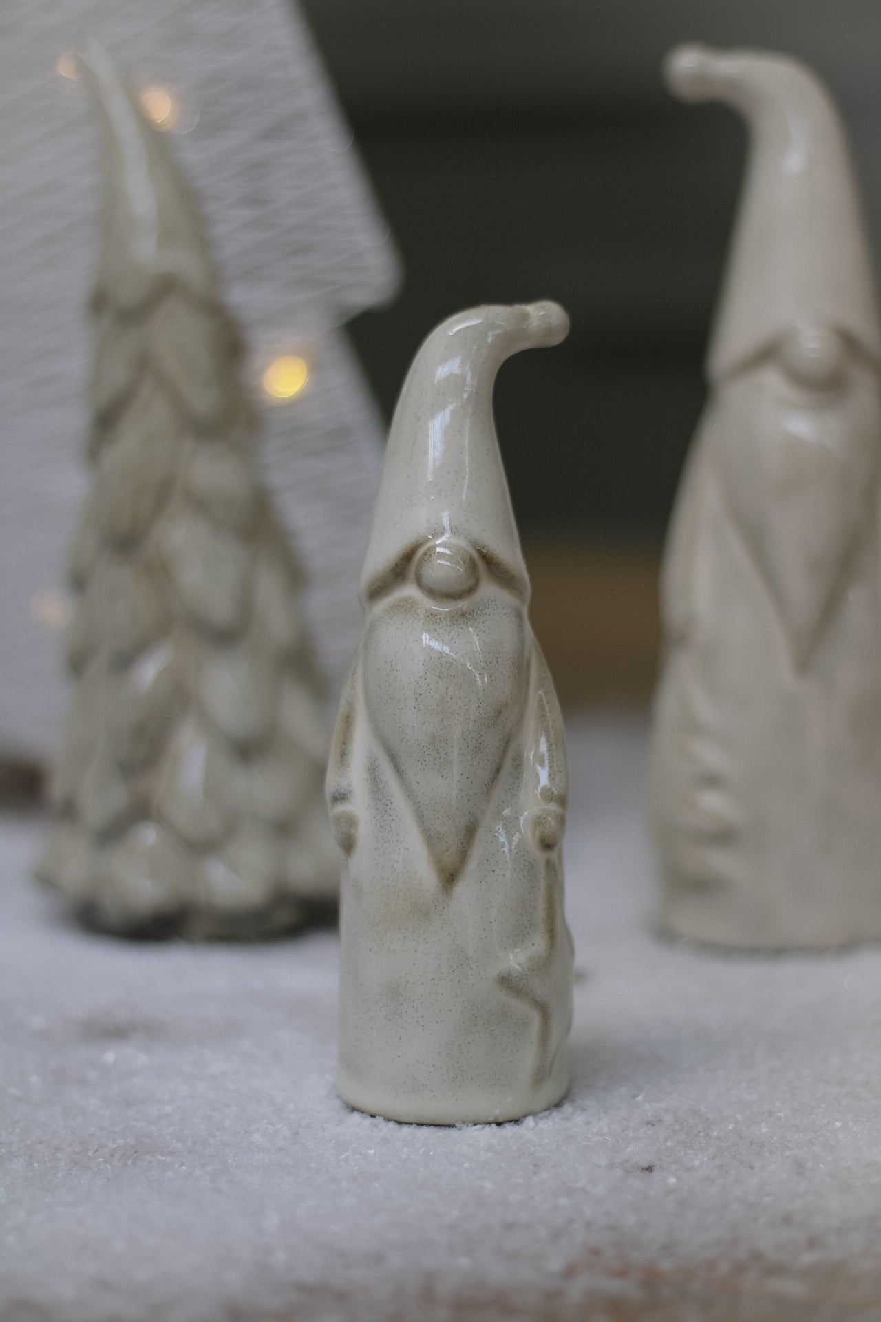Glazed Ceramic Santa Gonk