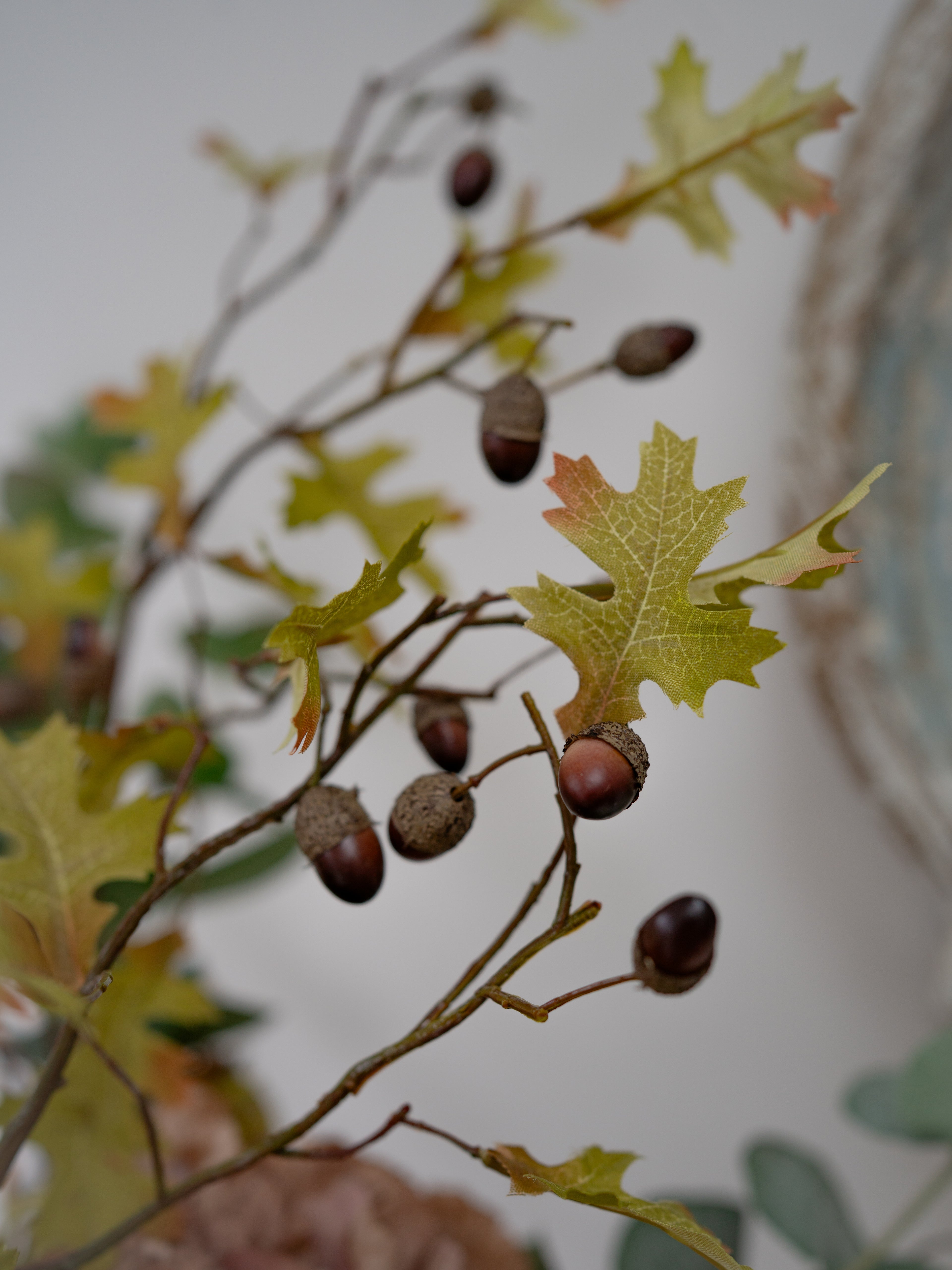 Faux Autumn Cappuccino Hydrangea & Foliage Floral Arrangement