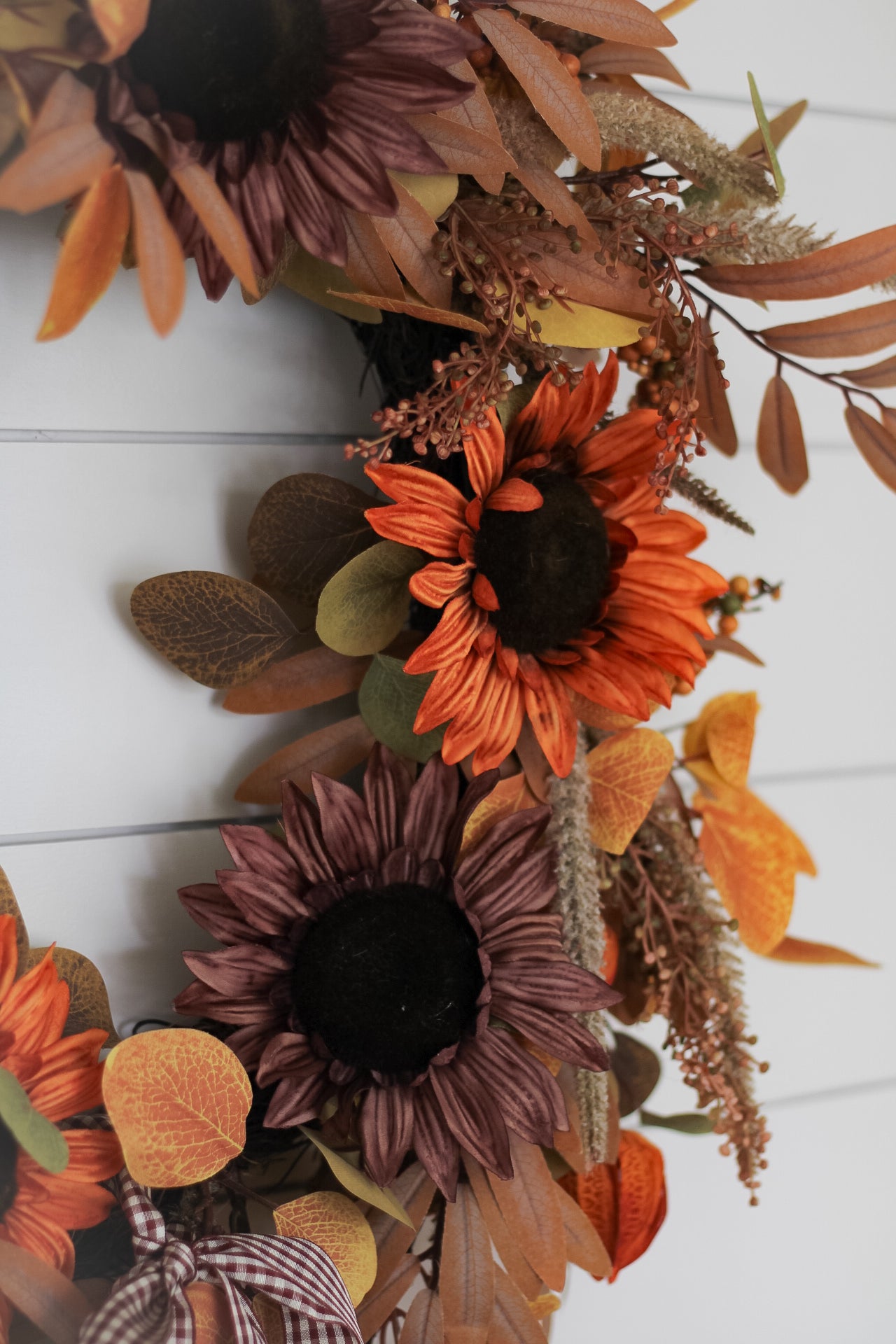 Faux Autumn Floral Wreath