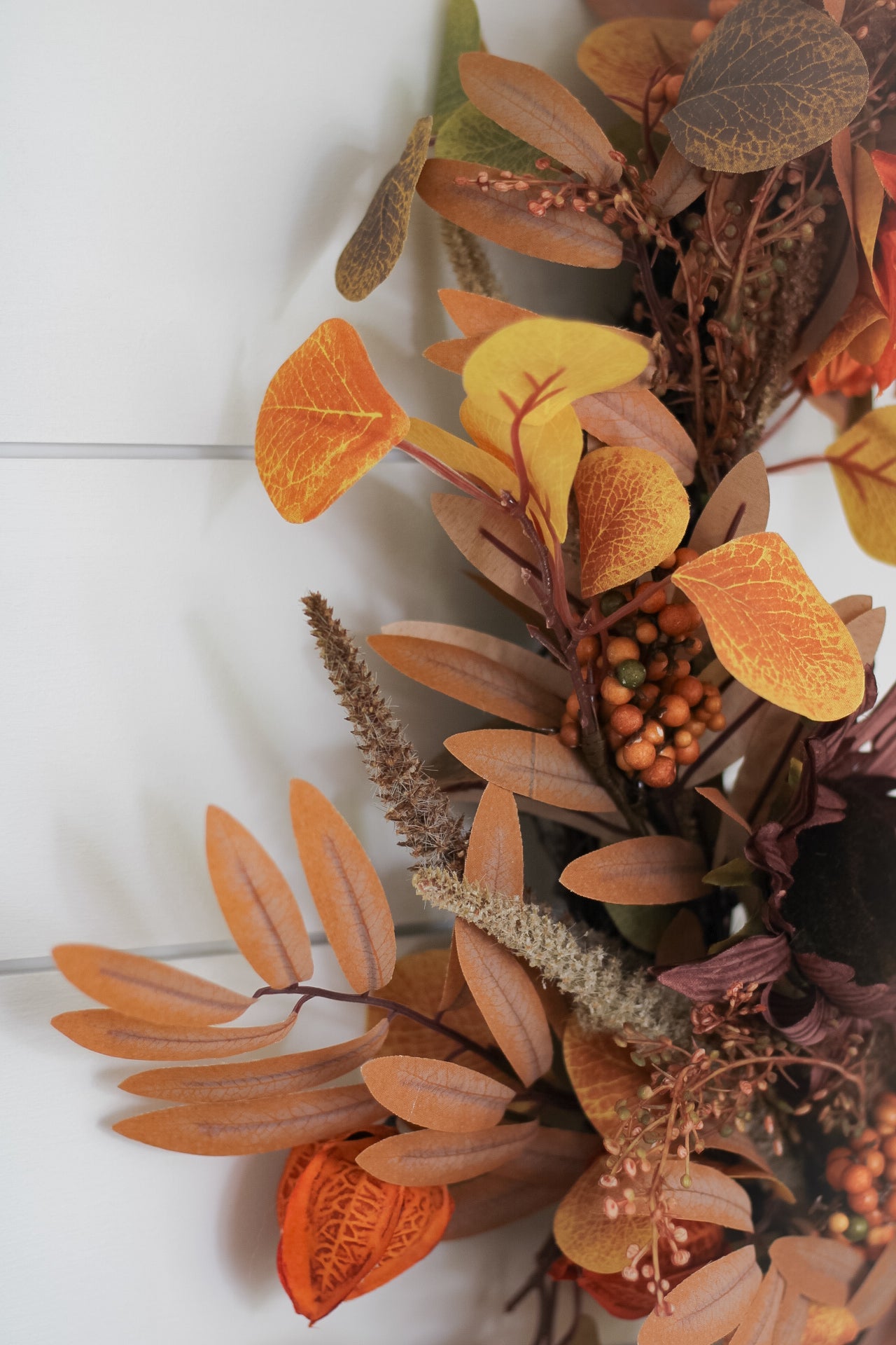 Faux Autumn Floral Wreath