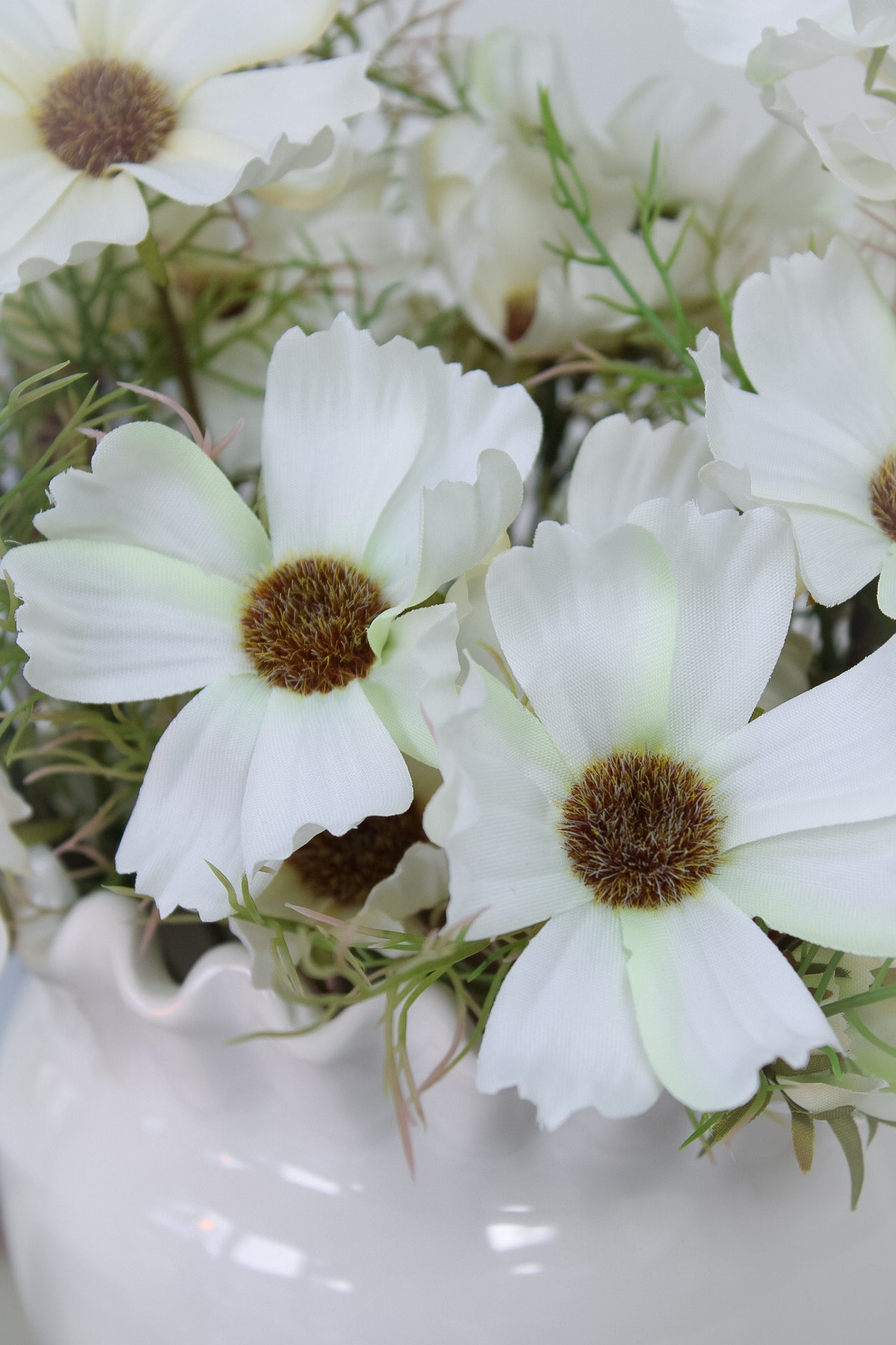 Faux Cream Cosmos Spray