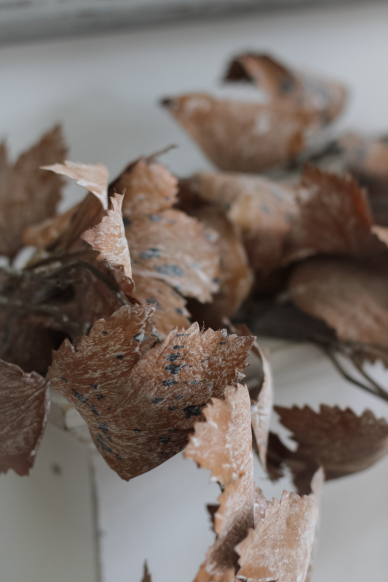 faux dried leaves for home decor