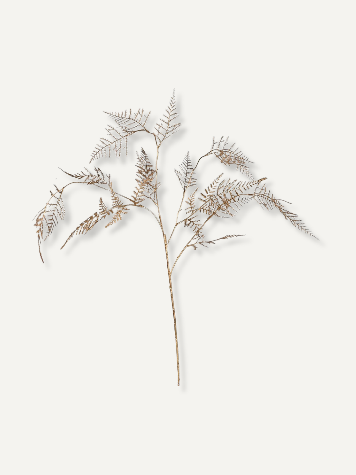 Faux Gold Fern Spray