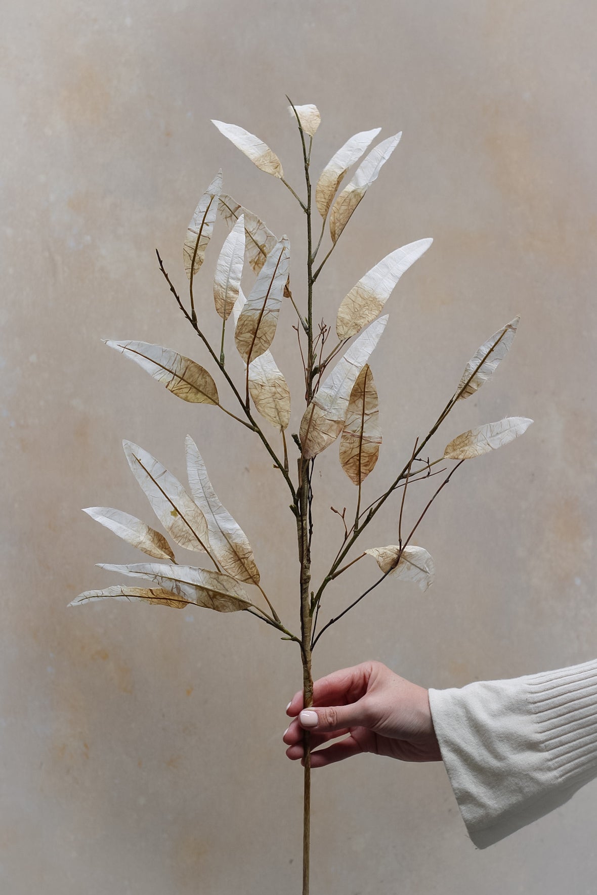 Faux Nude Dried Leaf Stem