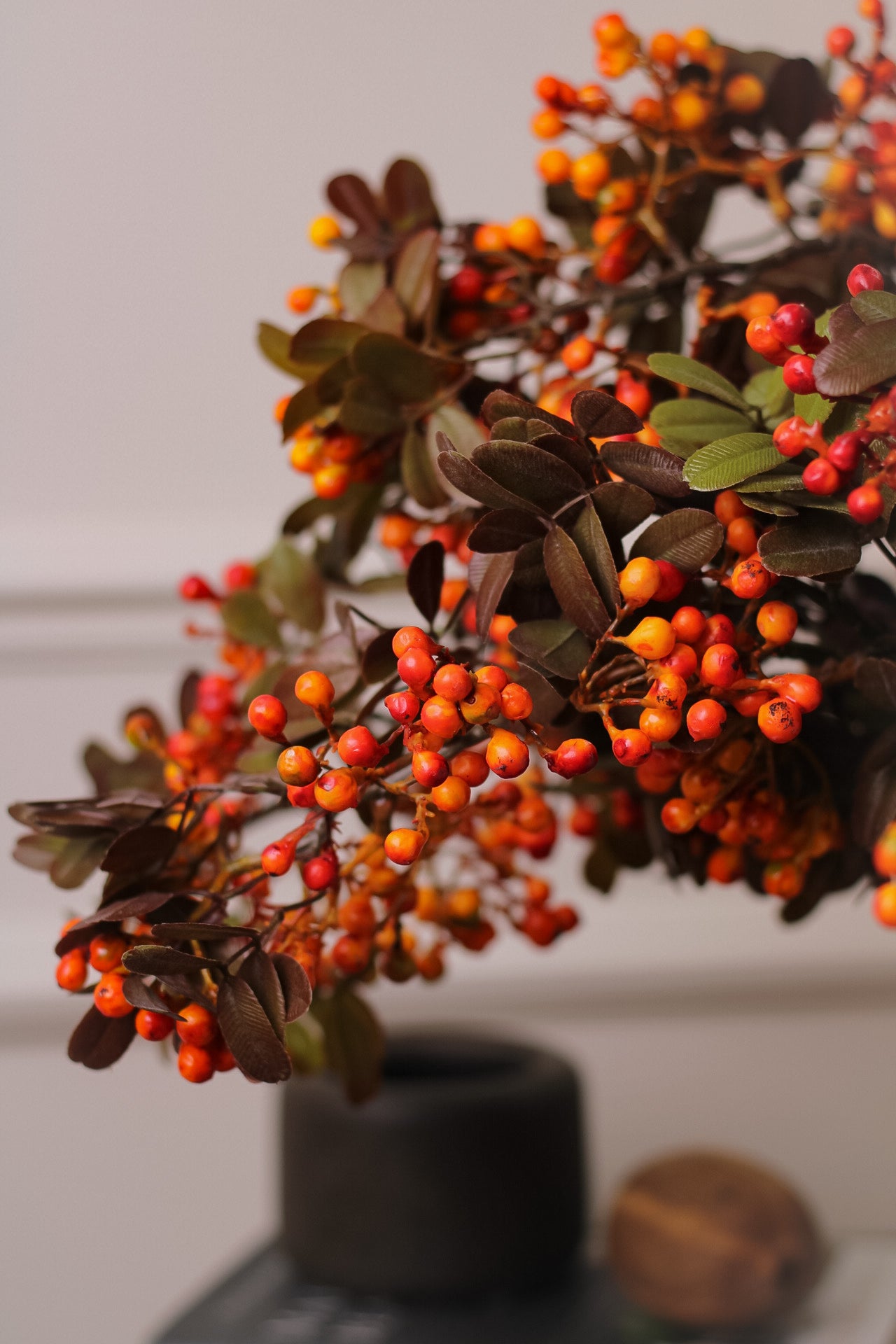 autumn inspired faux orange berry pray