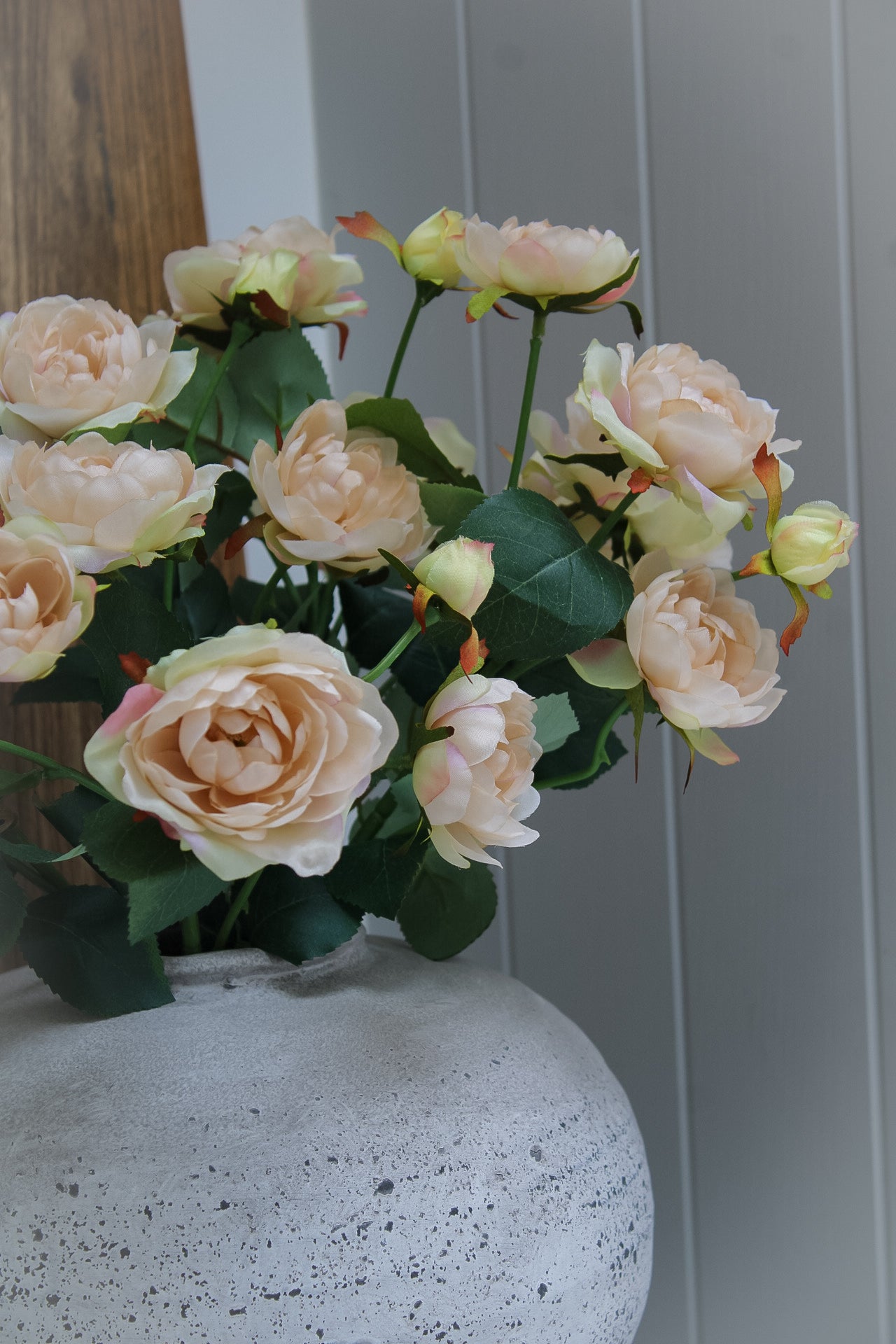 Faux Pale Blush Rose Stem