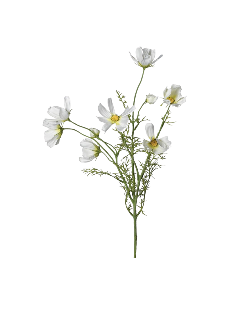 Faux White Cosmos Spray