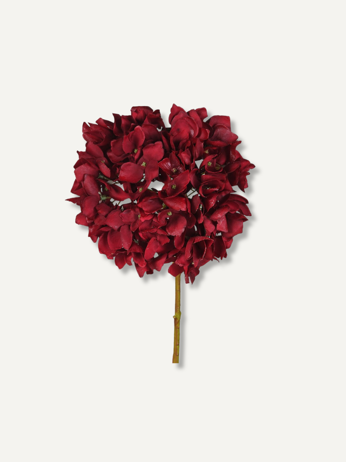 Faux Winter Red Hydrangea