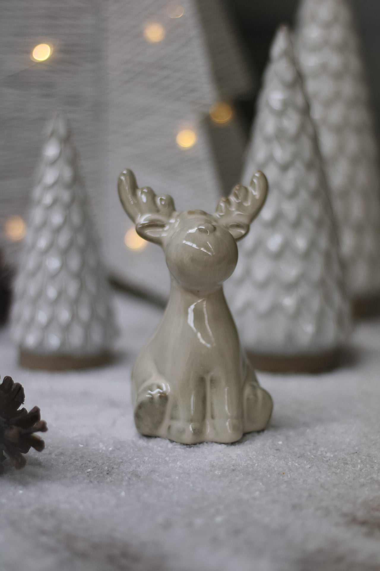 Glazed Ceramic Christmas Reindeer