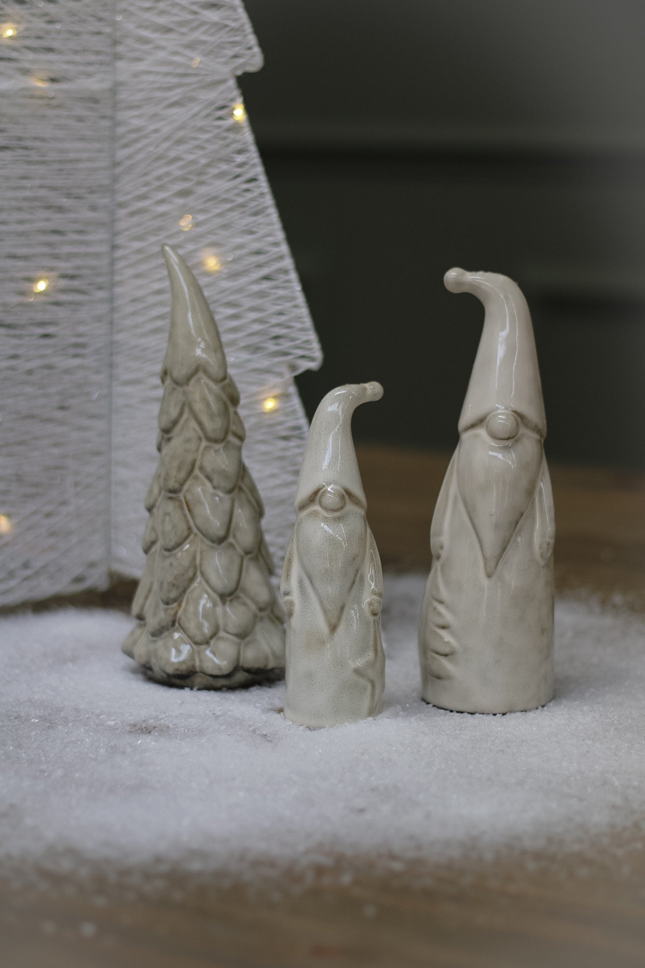 Glazed Ceramic Santa Gonk