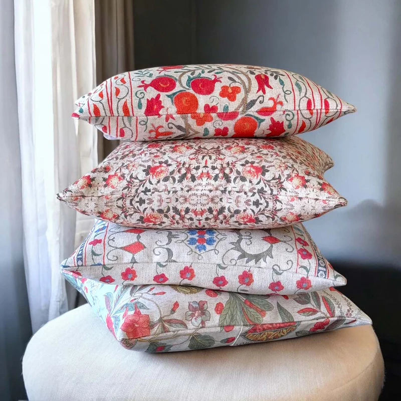Gordes Tiny Floral Linen Cushion