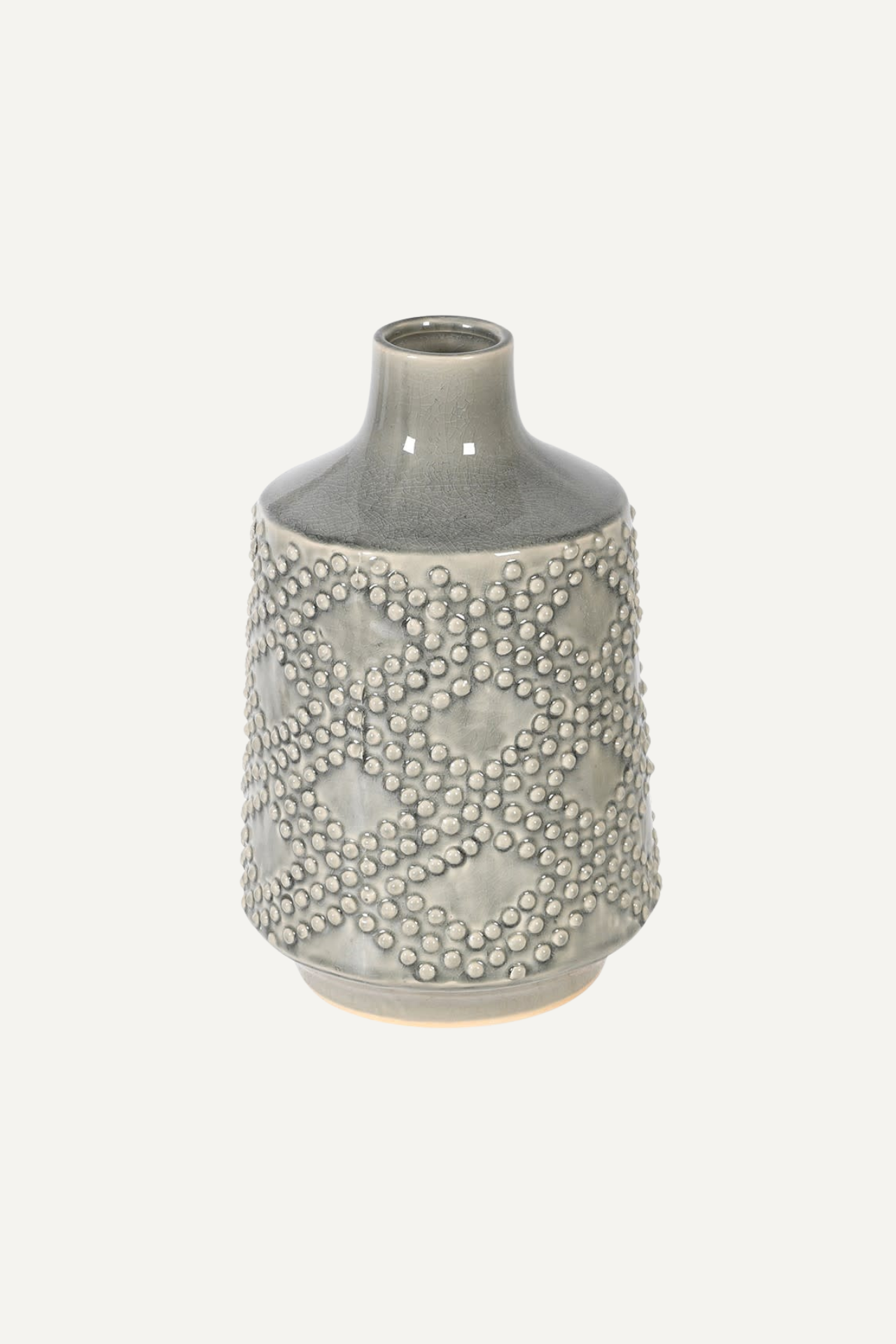 Grey Dotty Ceramic Vase