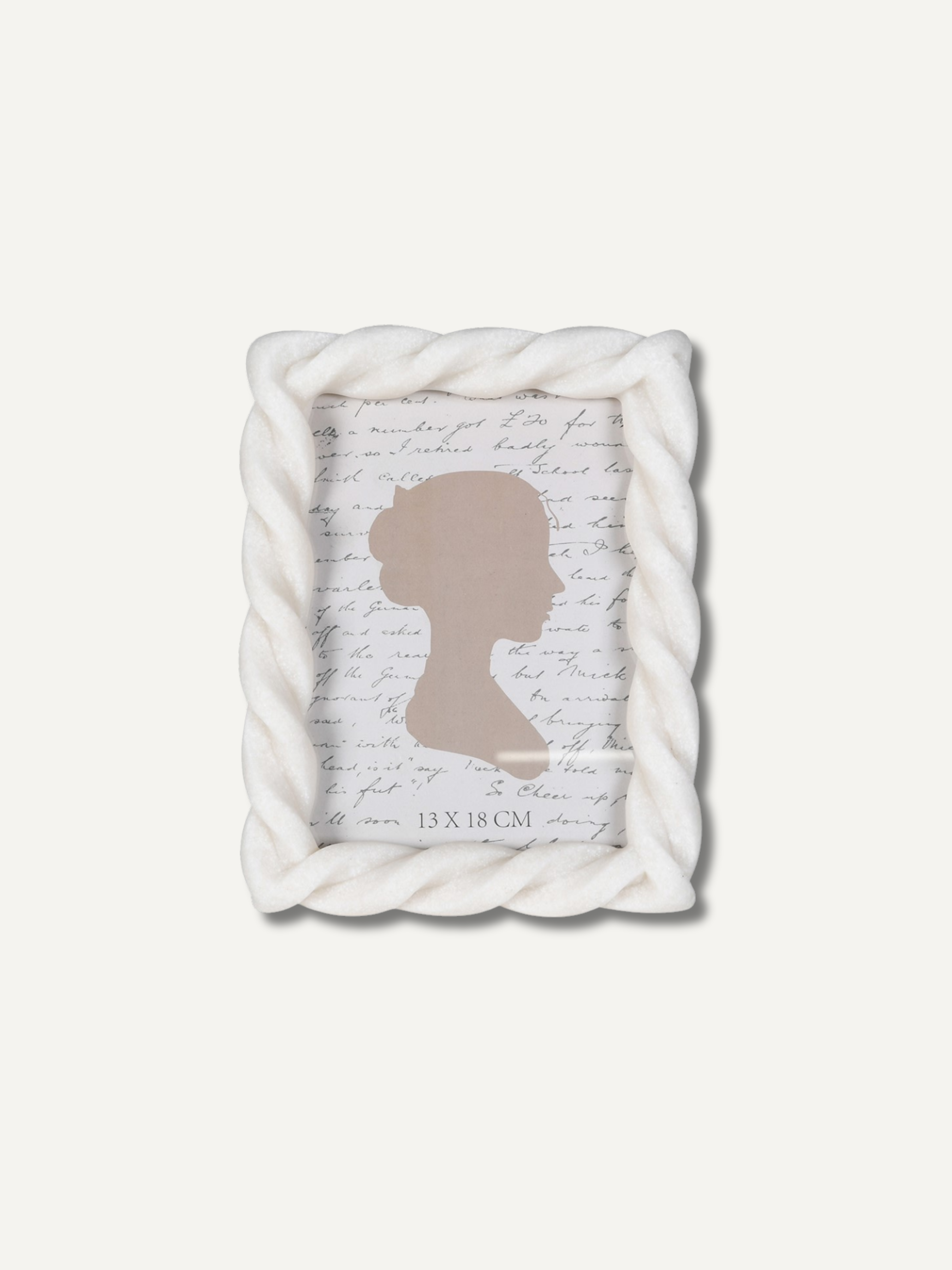 Faux Twisted White Marble Photo Frame