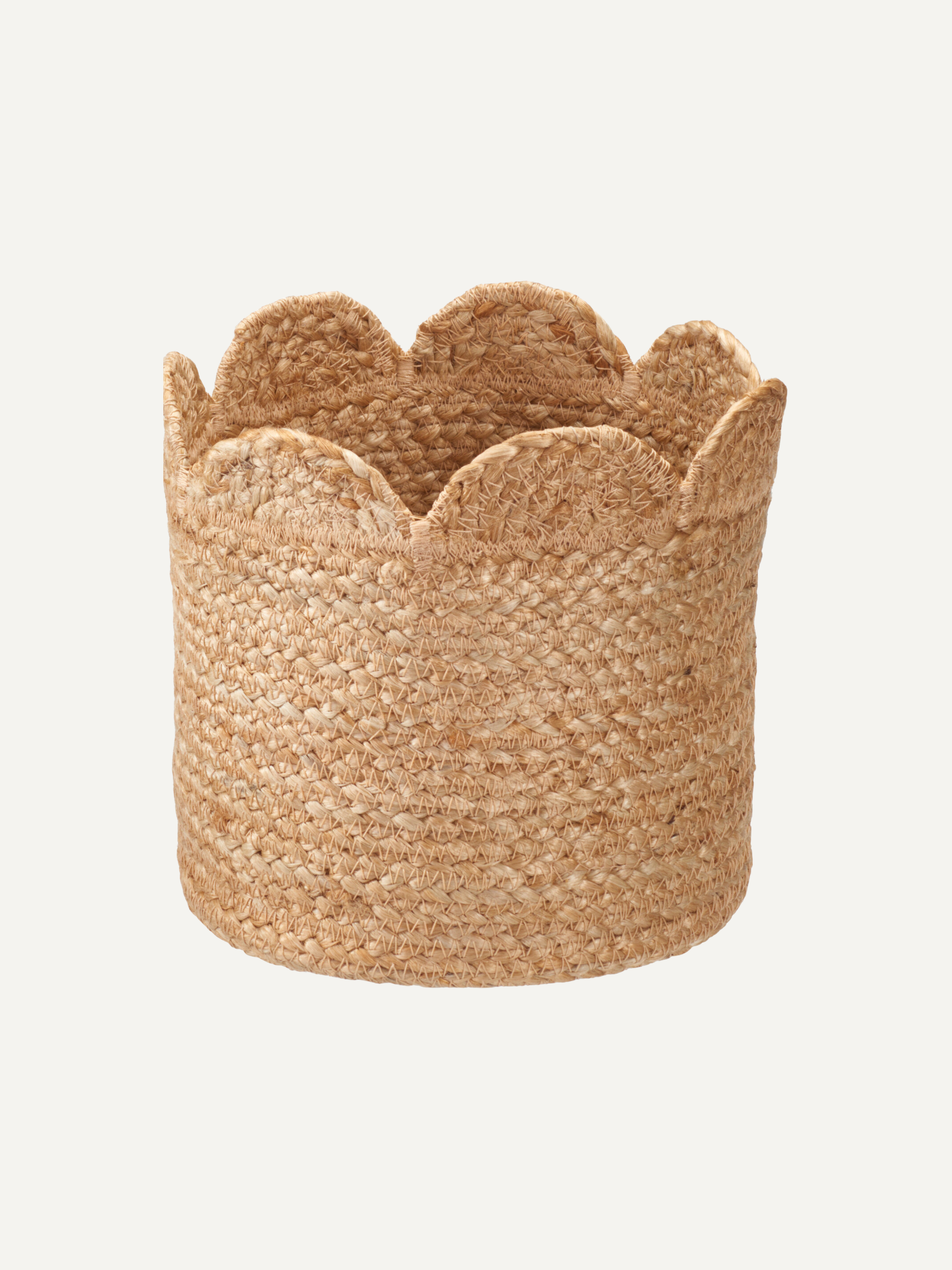 Scalloped Seagrass Storage Baskets | Set of 3