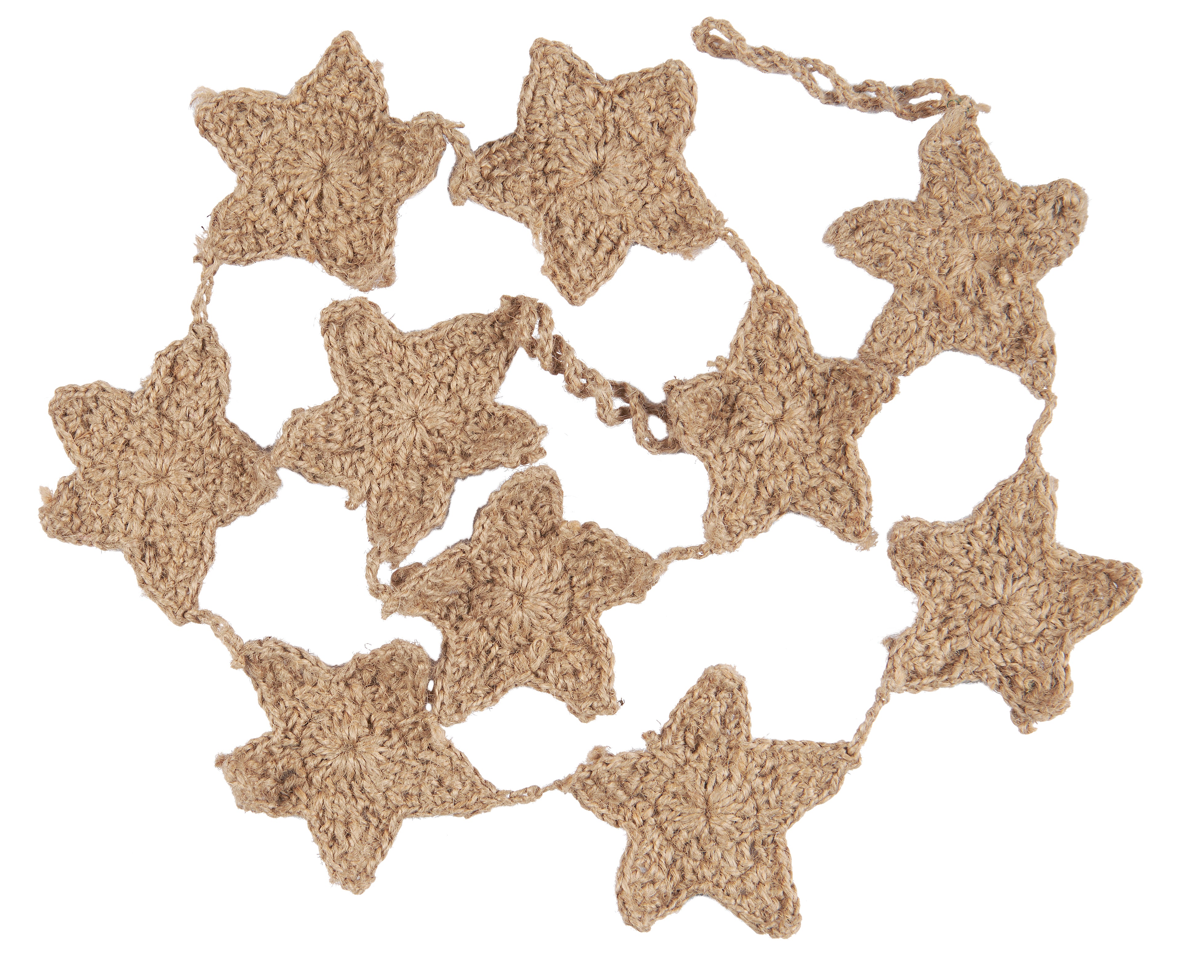Jute Crochet Star Garland