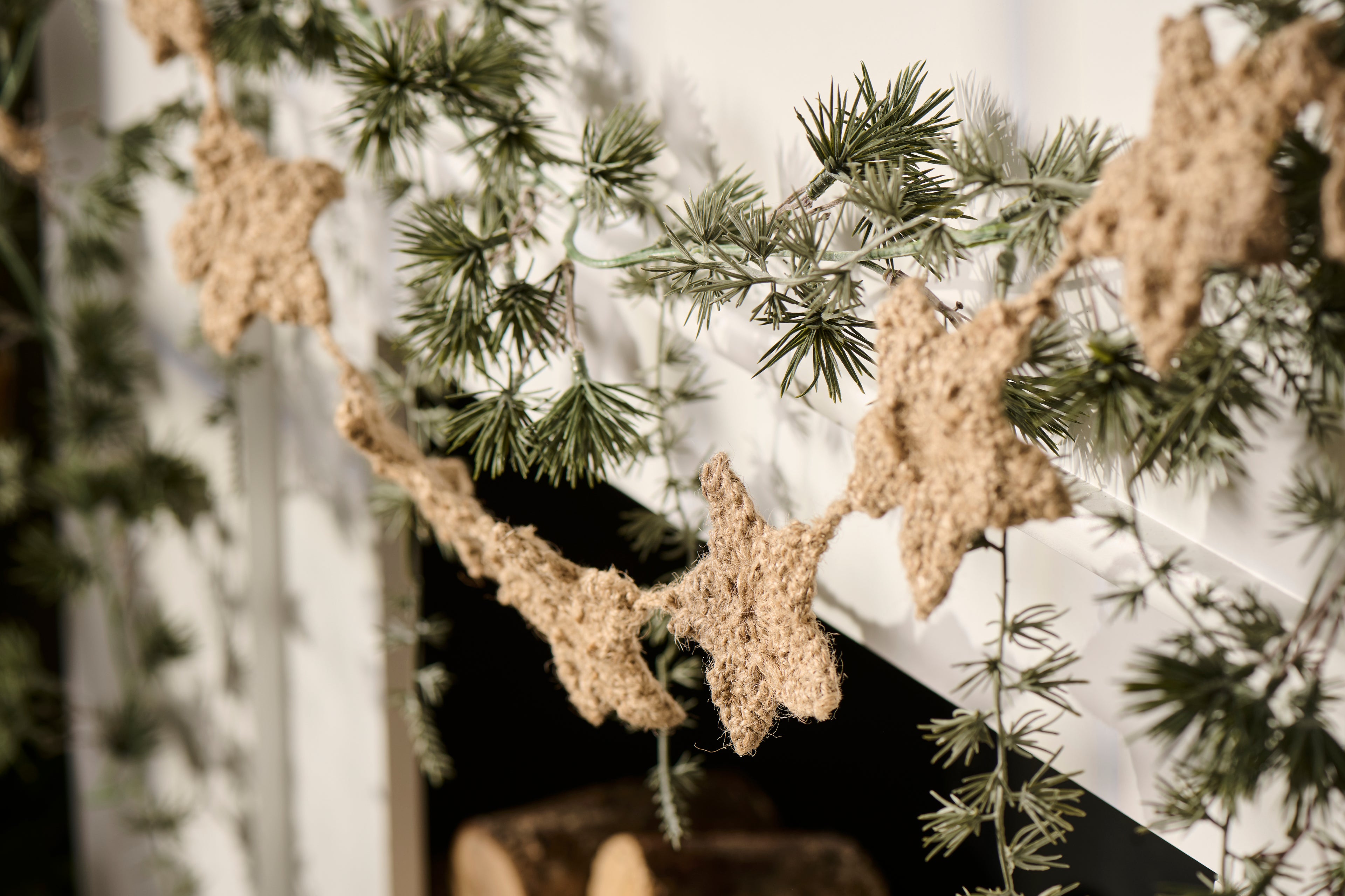 Jute Crochet Star Garland