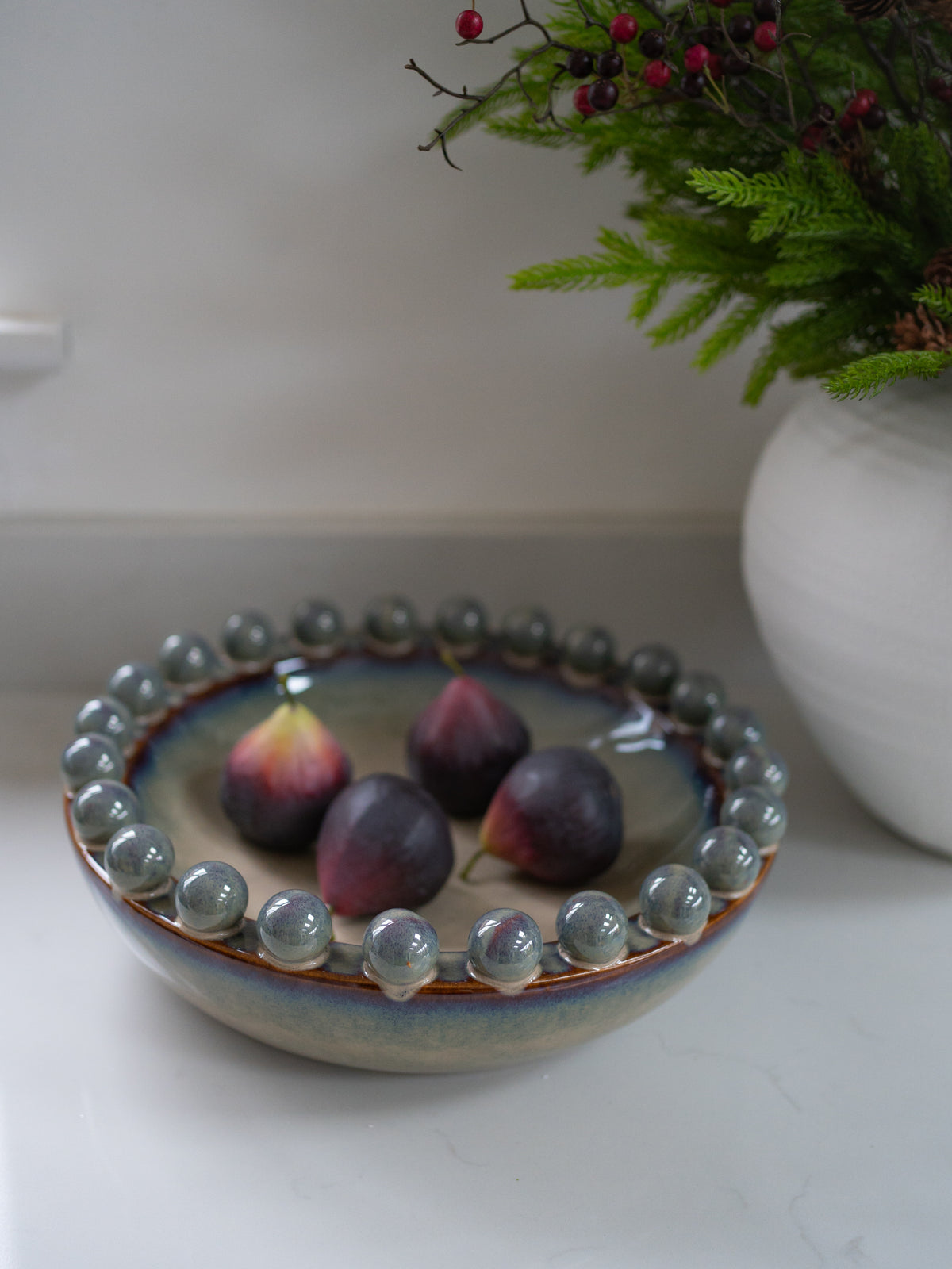 Large Lazuli Blue Bobble Bowl