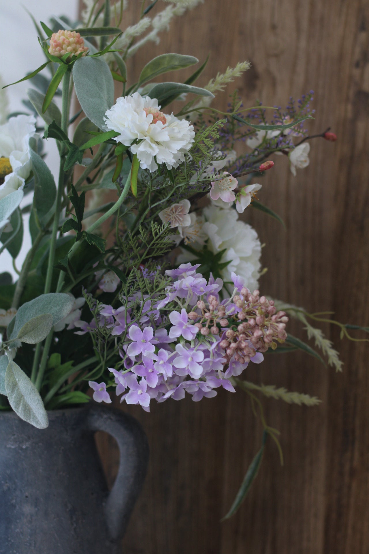 Lilac Country Garden Faux Floral Arrangement