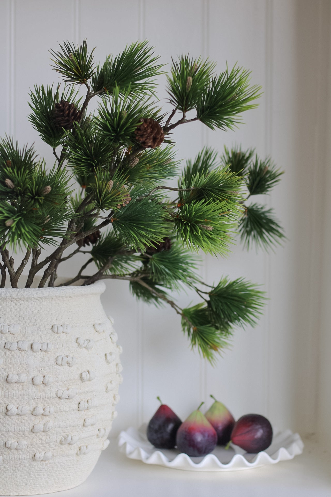 Luxury Faux Pine Spray with Pinecones
