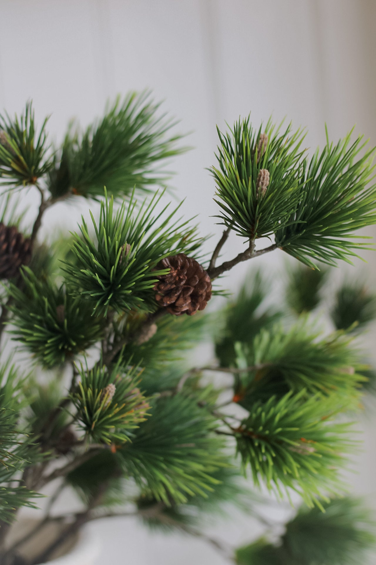 Luxury Faux Pine Spray with Pinecones