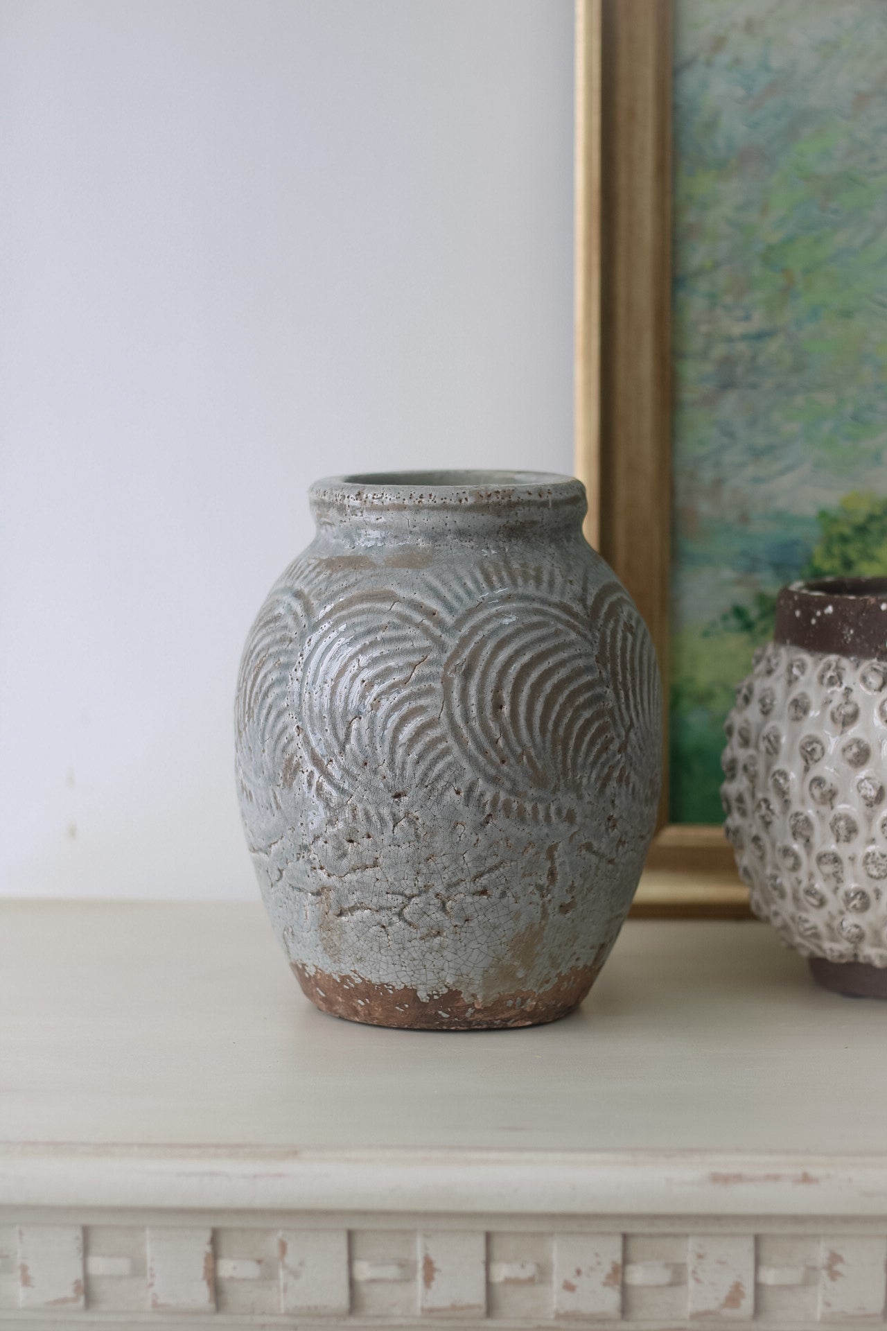 Malvern Distressed Stoneware Vase