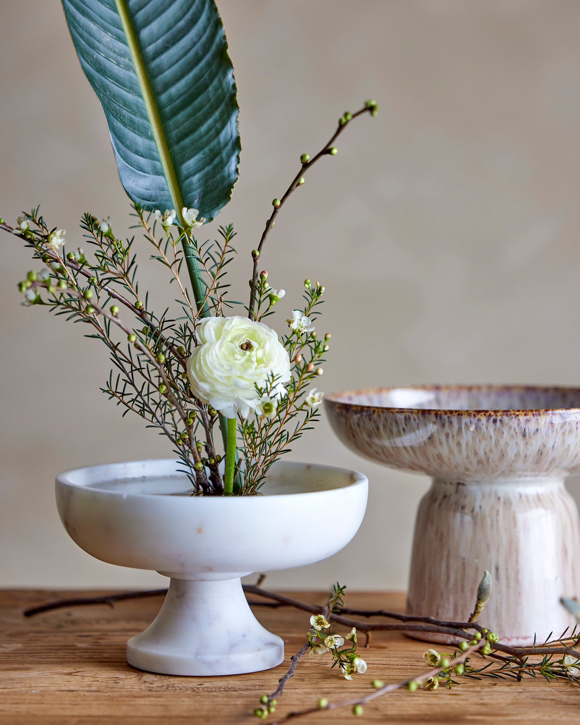 Marble Pedestal Bowl