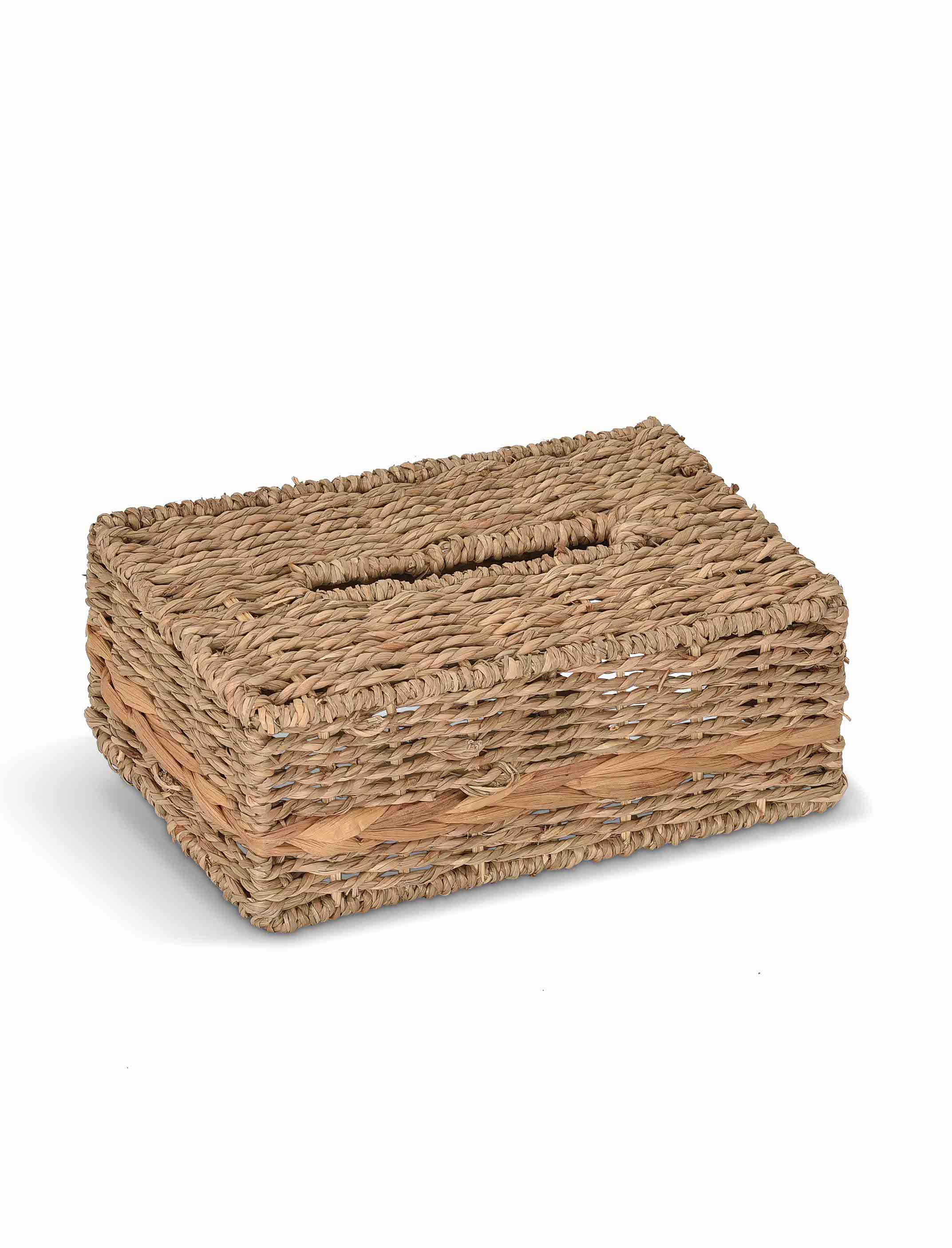 Natural Woven Seagrass Rectangular Tissue Box Holder