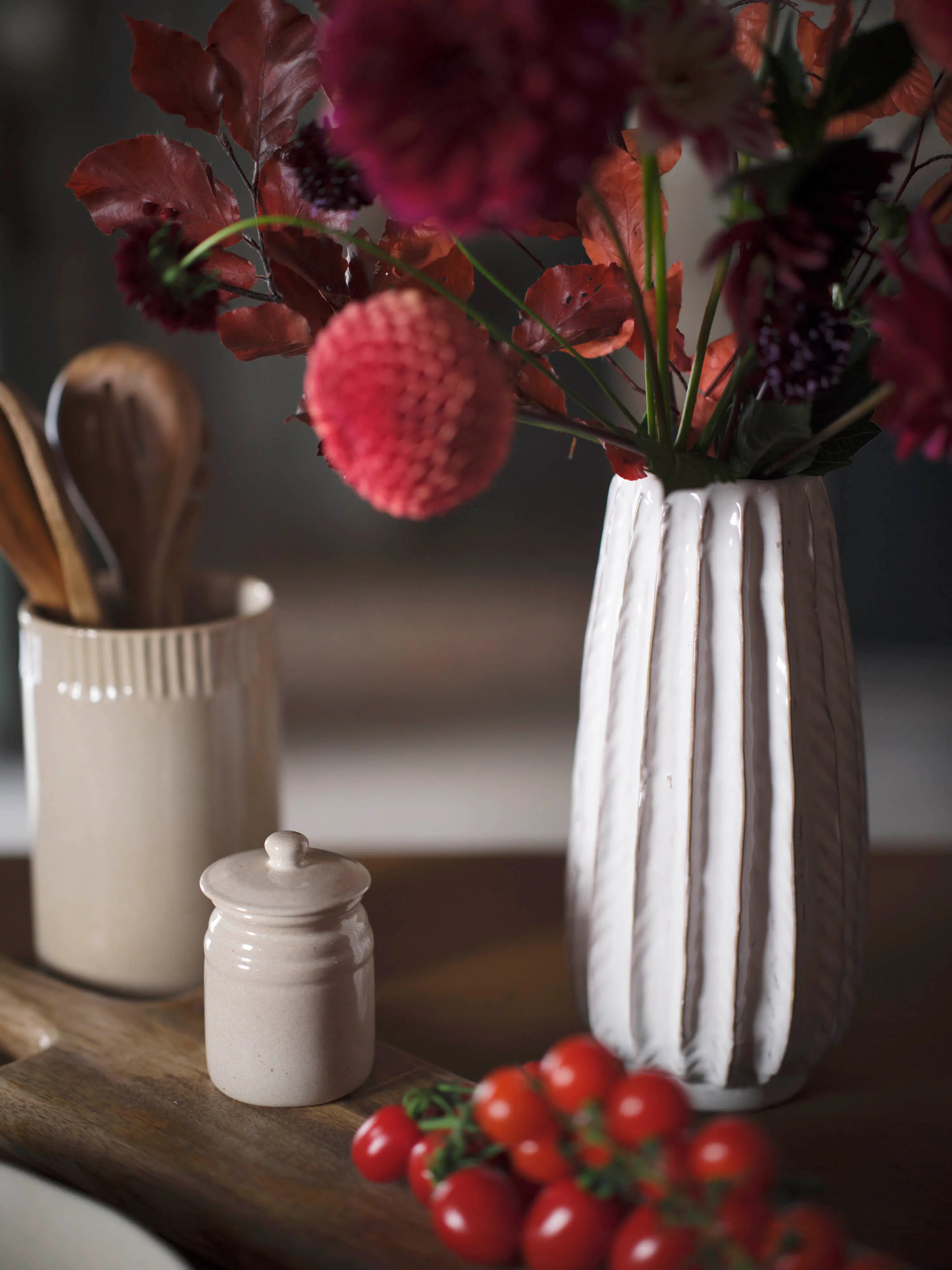 Ollerton Cream Ceramic Tall Vase