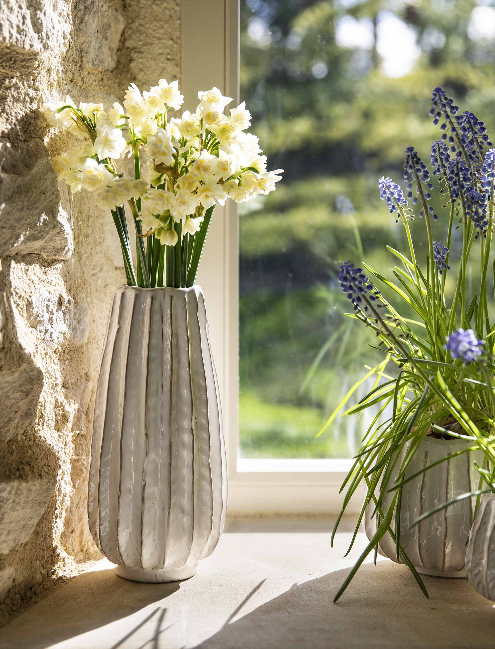 Ollerton Cream Ceramic Tall Vase