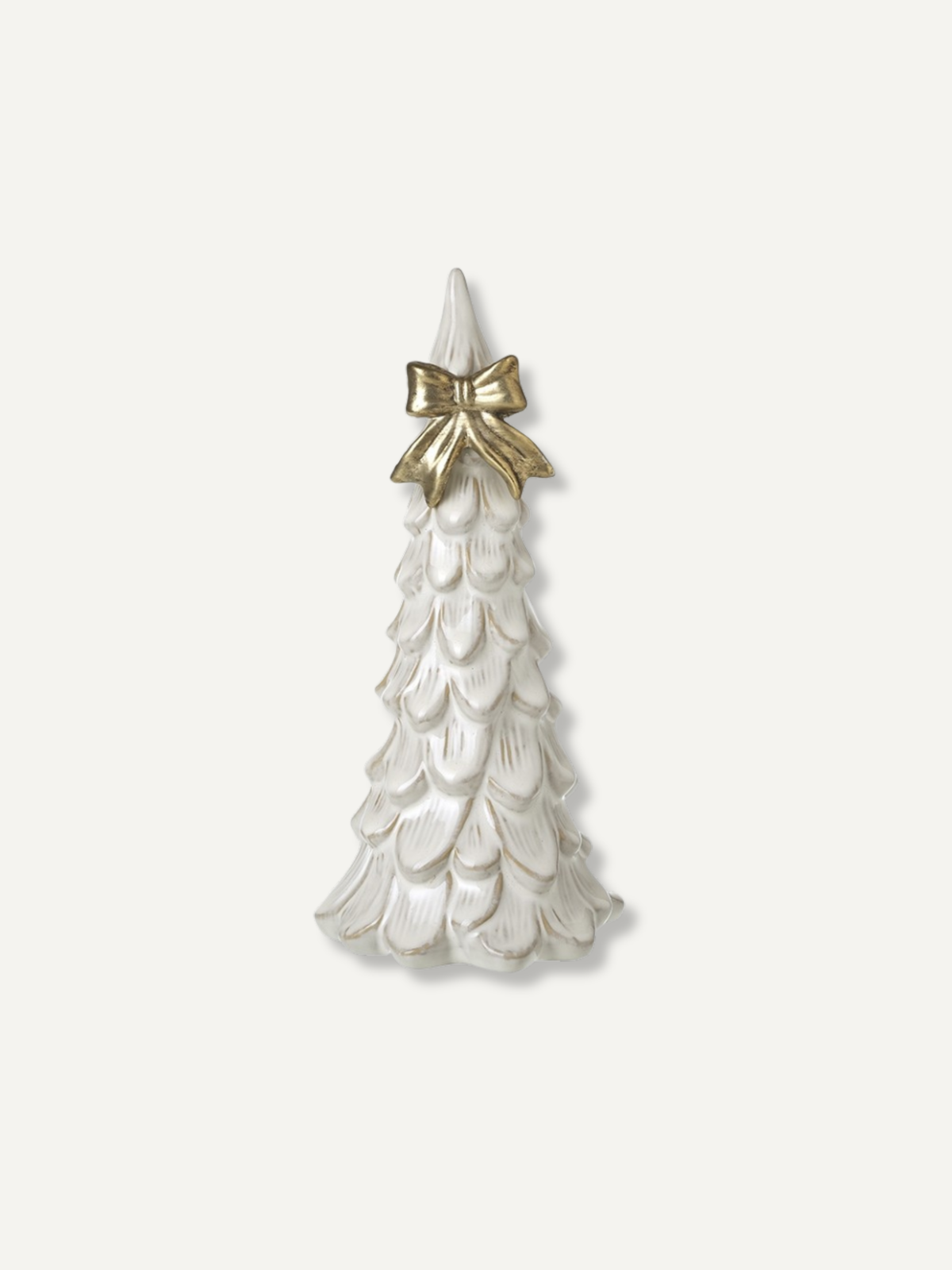 Pair of Ceramic Trees with Gold Bows