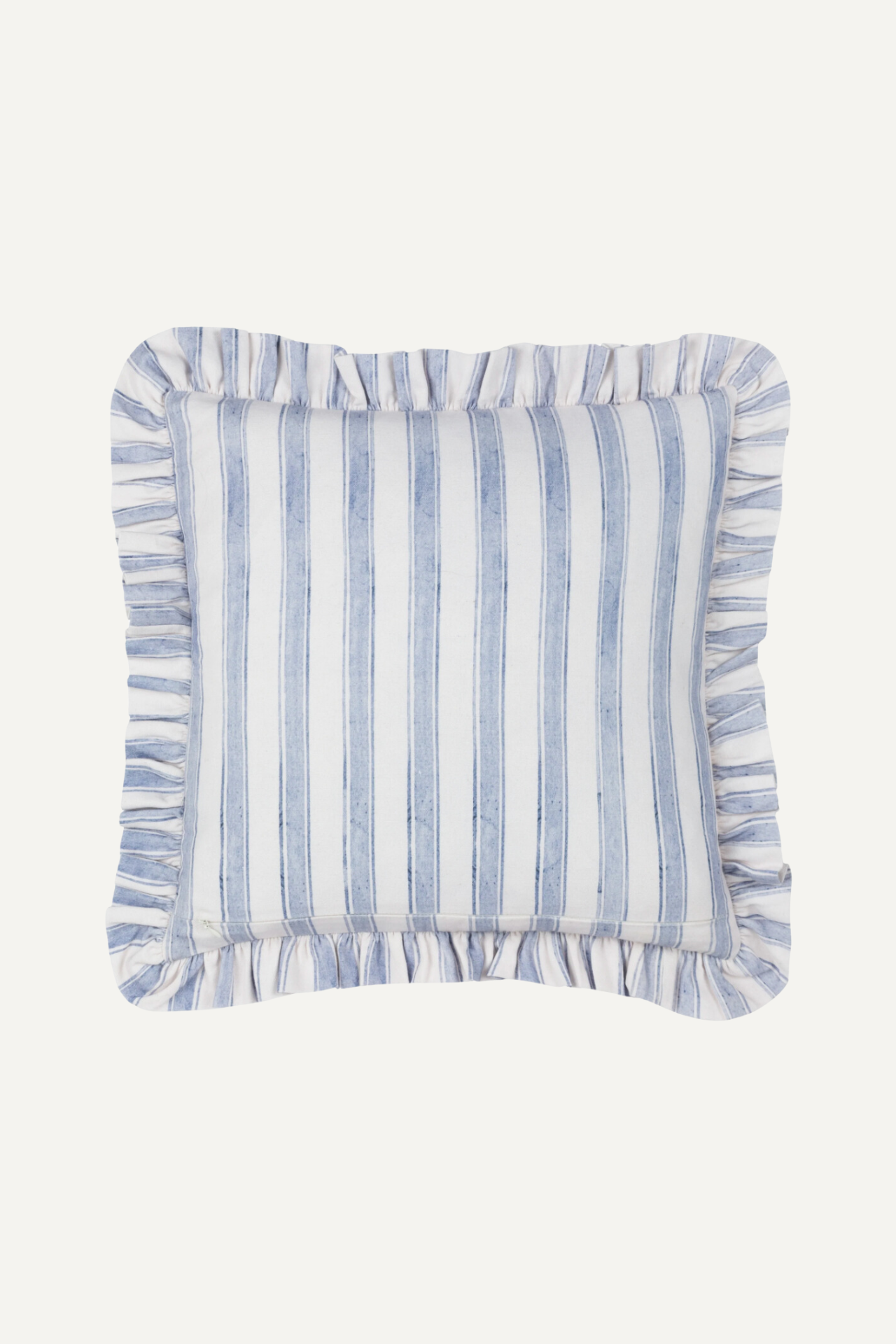 Pale Blue Bows Ruffle Printed Cushion for cosy home decor