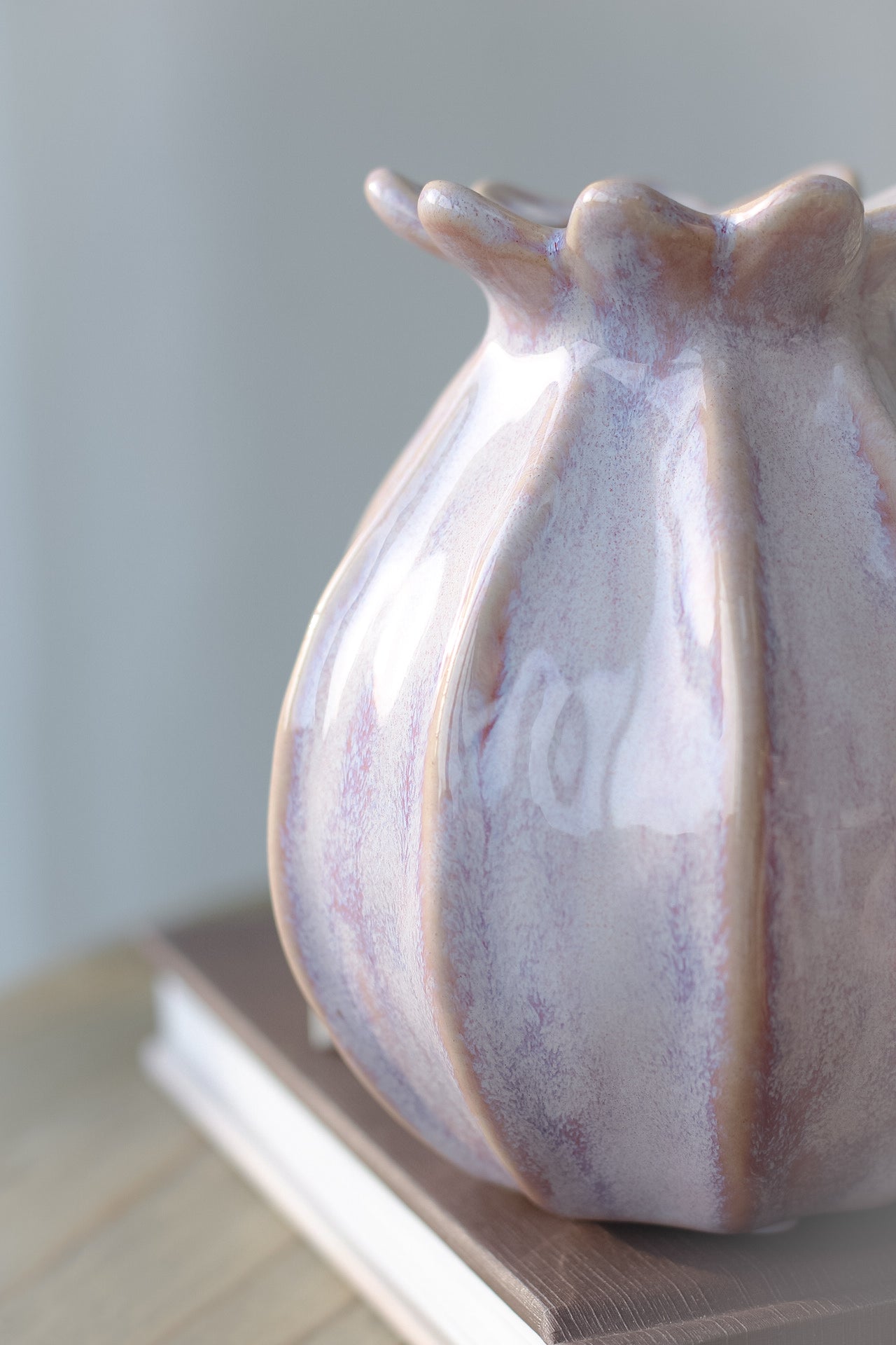 Pale Pink Poppy Head Vase