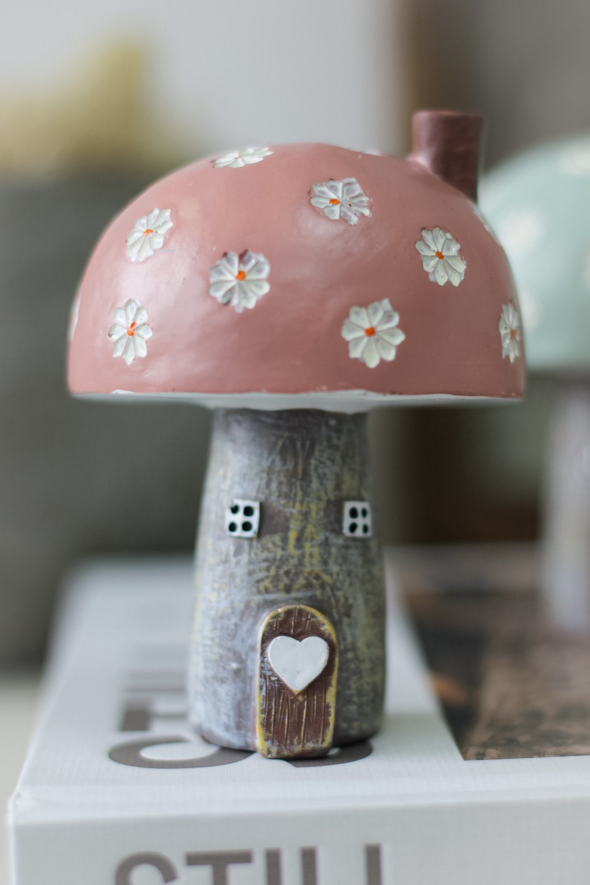 Pink Daisy Mushroom House 002