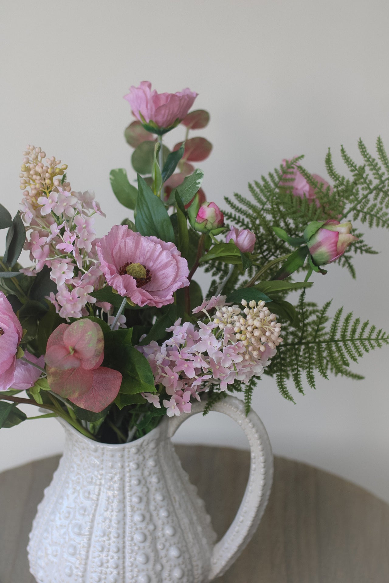 Pink Garden Meadow Faux Floral Arrangement