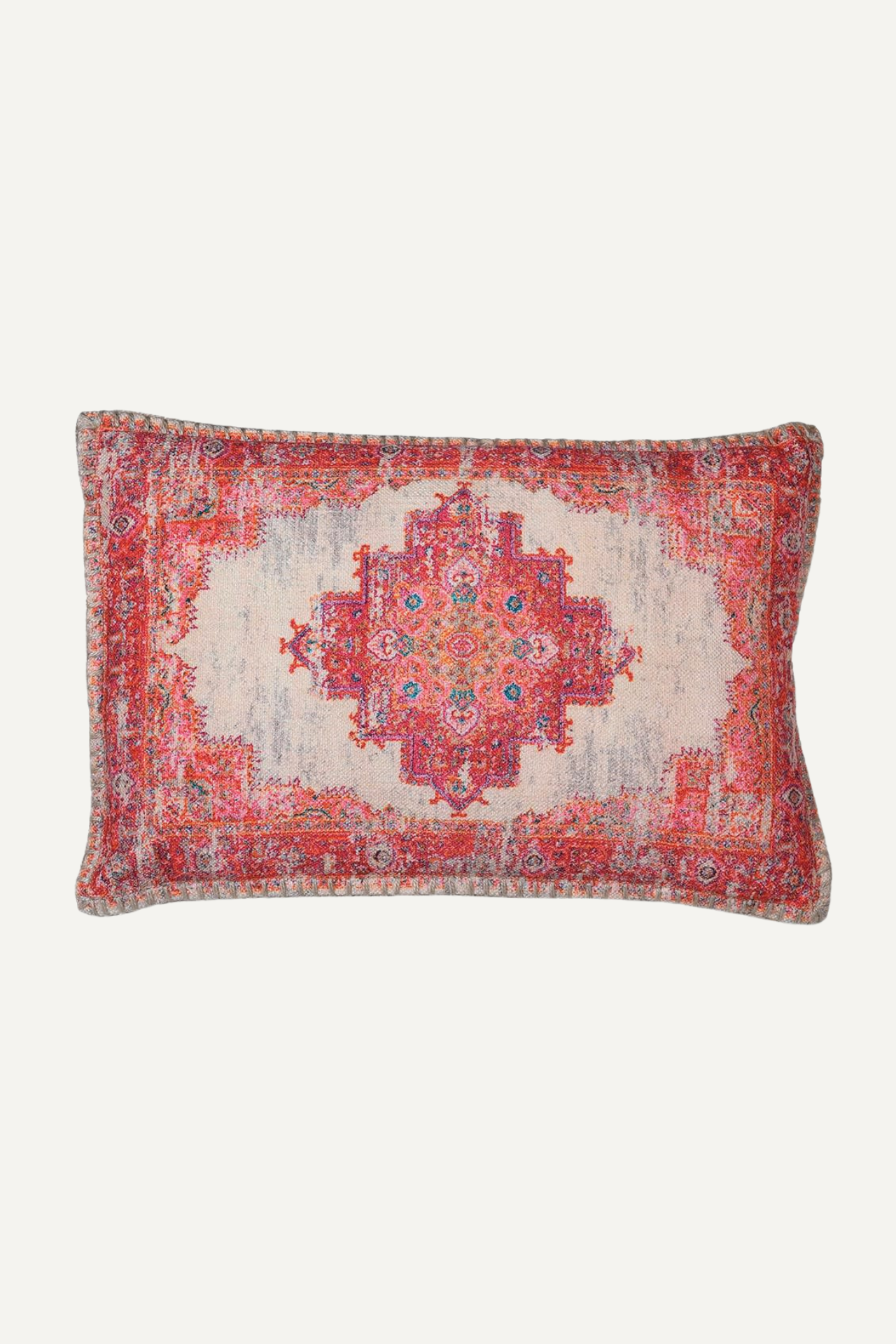 Red Diamond Patterned Cushion 001