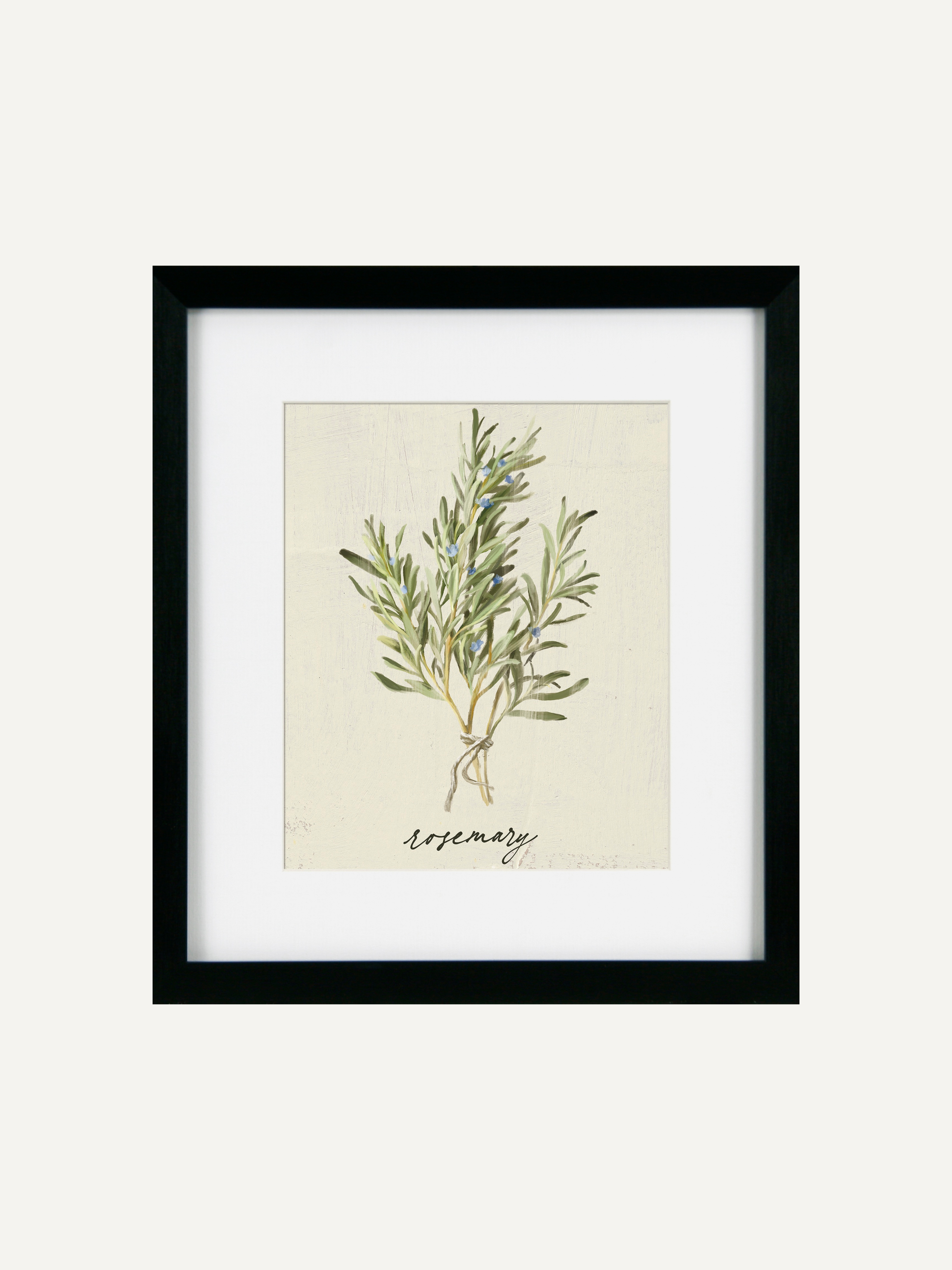 Rosemary cottage herbs framed wall art
