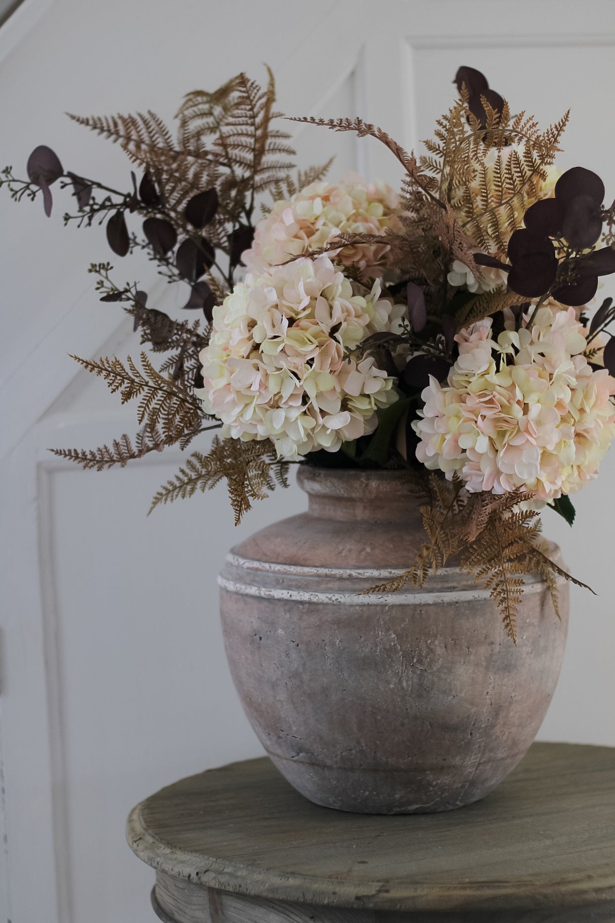 Rustic Brown Rounded Vase