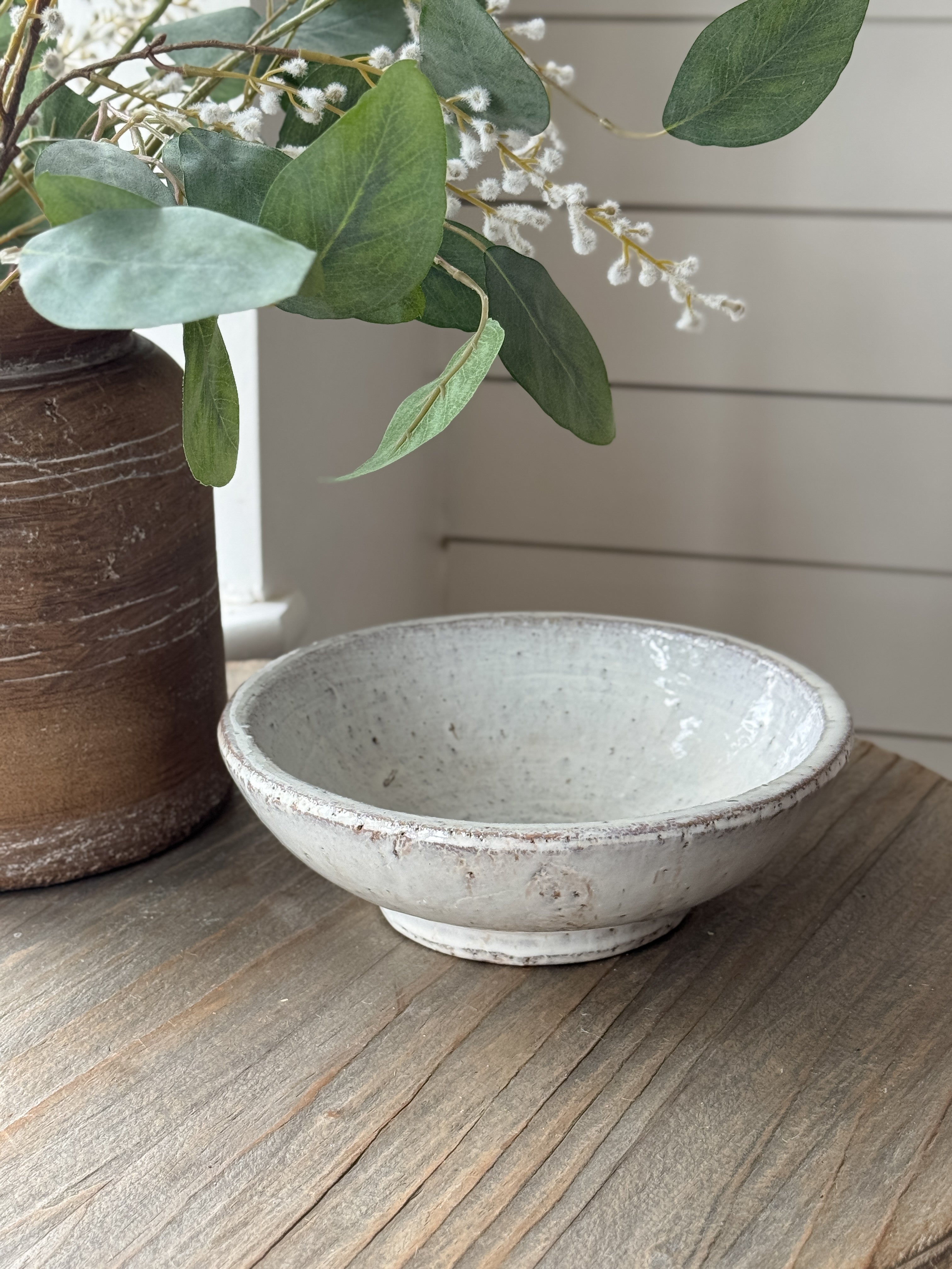 Rustic Cream Decorative Bowl