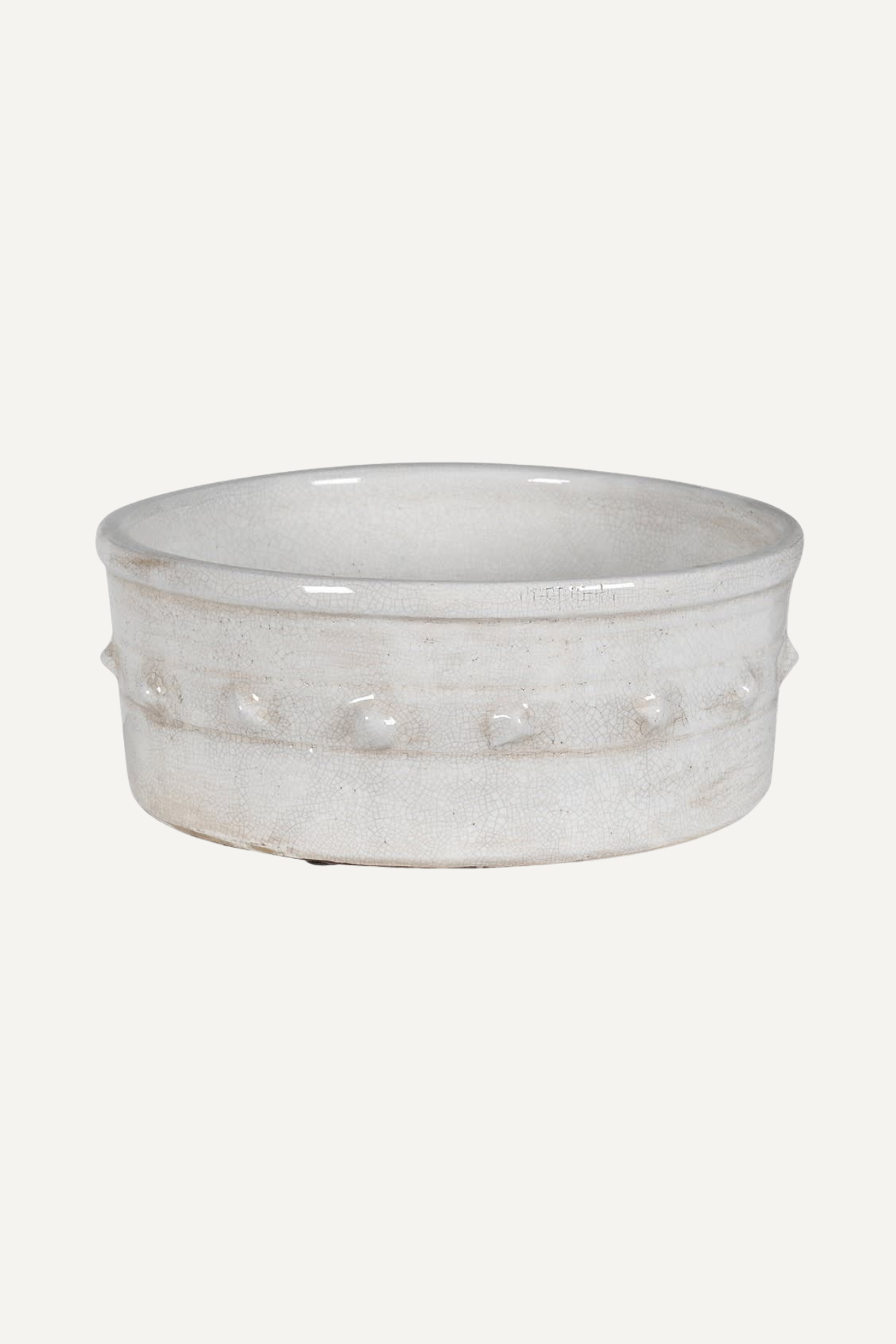 Rustic White Bobble Decorative Bowl